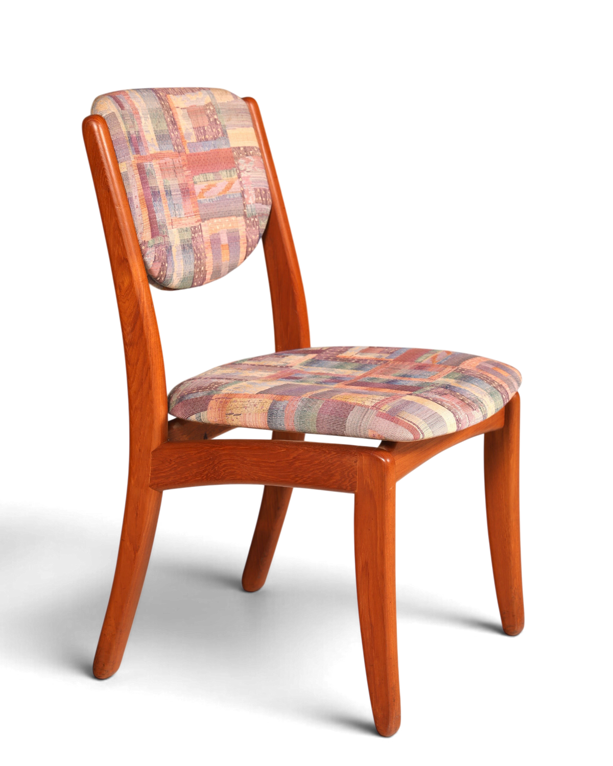 Schlichter Mid Century Stuhl Retro Esszimmer Stuhl Danish Design Küchenstuhl Teak Holz Sekretär Stuhl 2 von 2