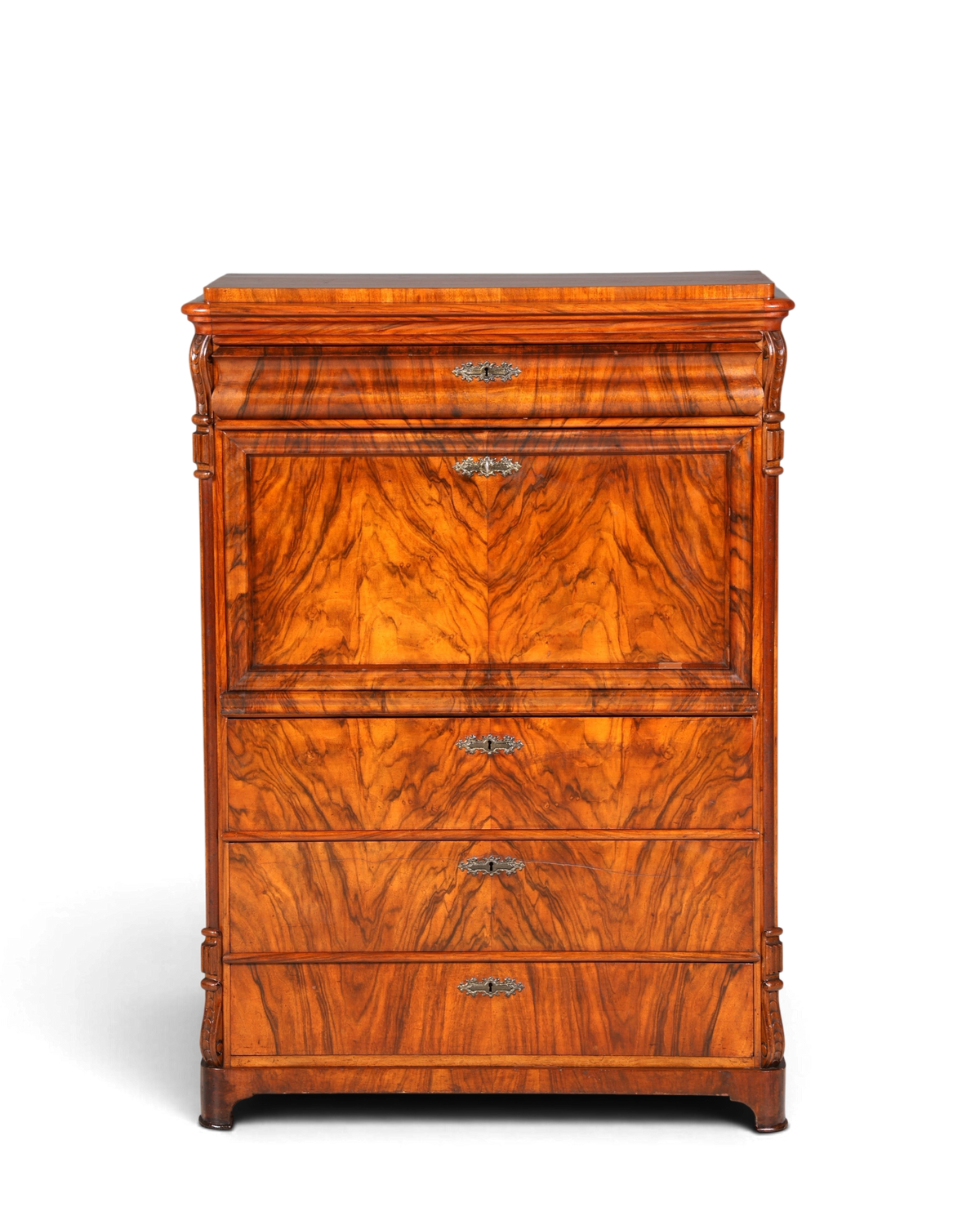 Wunderschöner Louis Philippe Sekretär um 1880 Gründerzeit Antik Schrank Chiffoniere