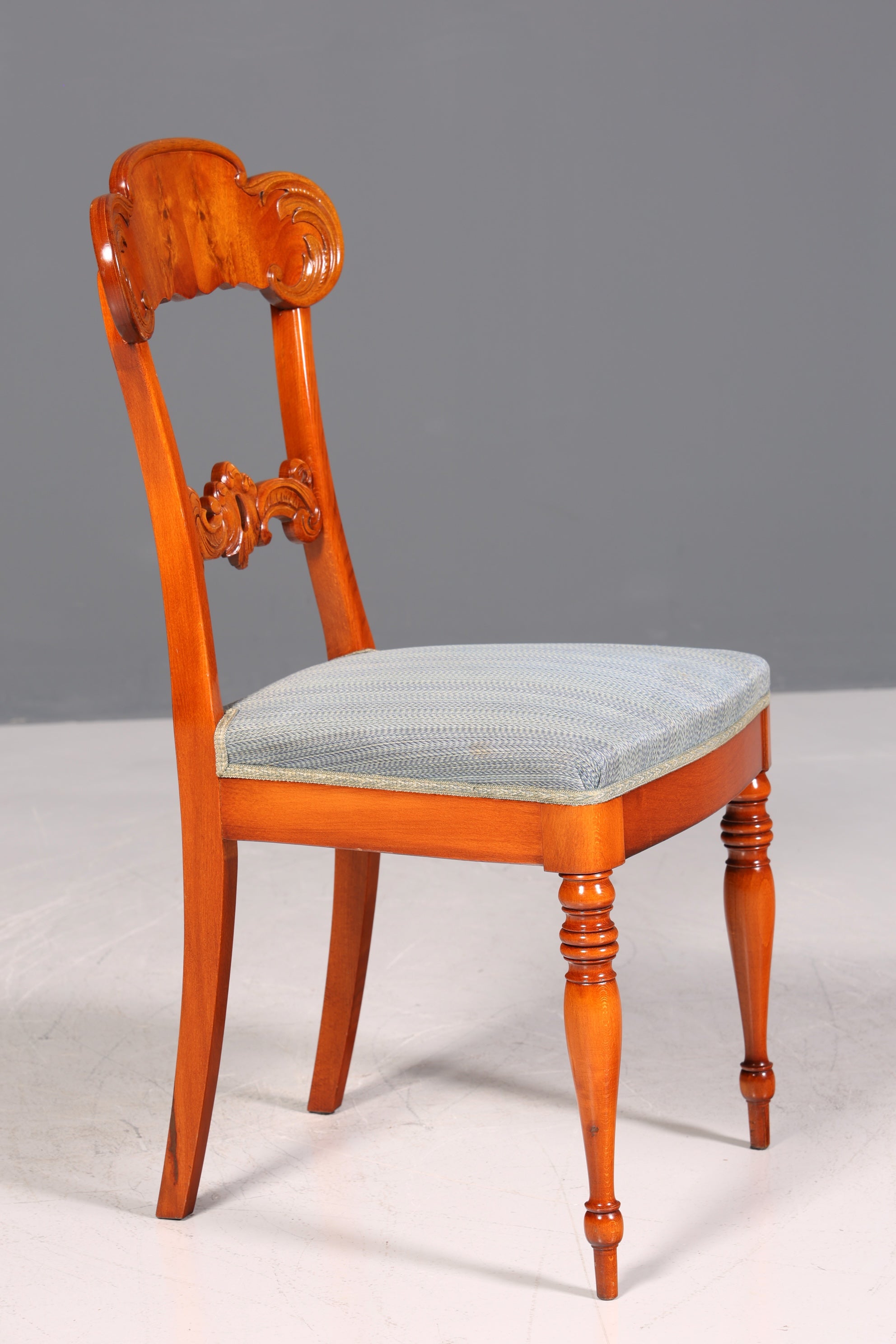 Dreamy Biedermeier-style chair, real wood secretary chair, antique style dining room chair, 1 of 2