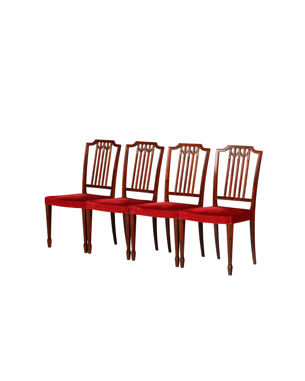 4x prachtige stoelen in Gustavische stijl Engelse keukenstoelen eetkamerstoelenset