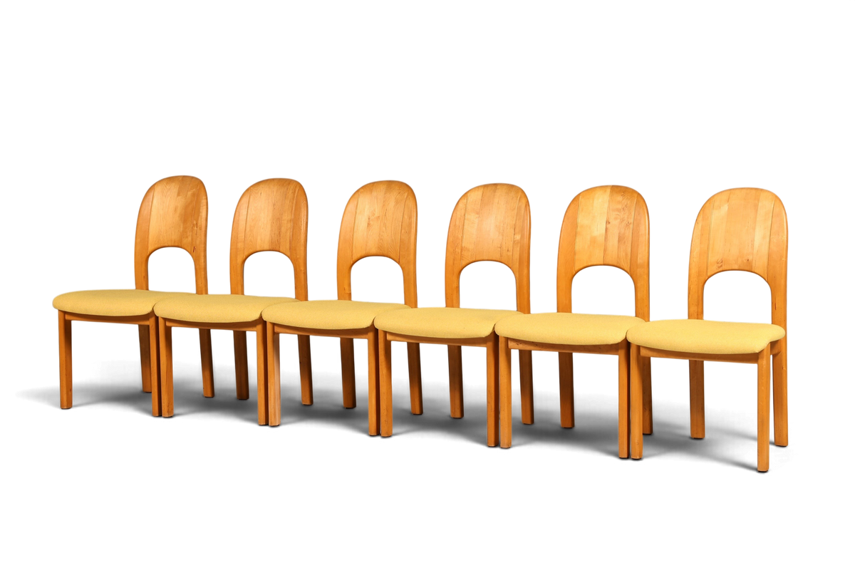 6x Schlichte Mid Century Stühle Retro Stuhlset von Holstebro Møbelfabrik Danish Design Küchenstühle Esszimmer Stühle