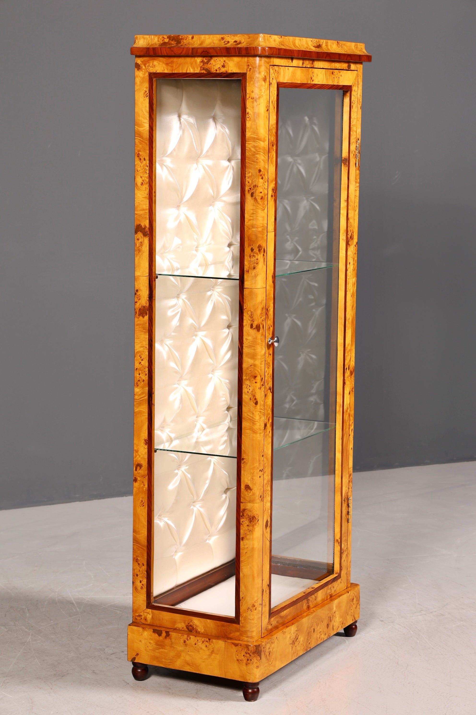 Beeindruckende Art Deco Design Vitrine Bücherregal Biedermeier Kult Regal Bookshelf Regal Glasschrank