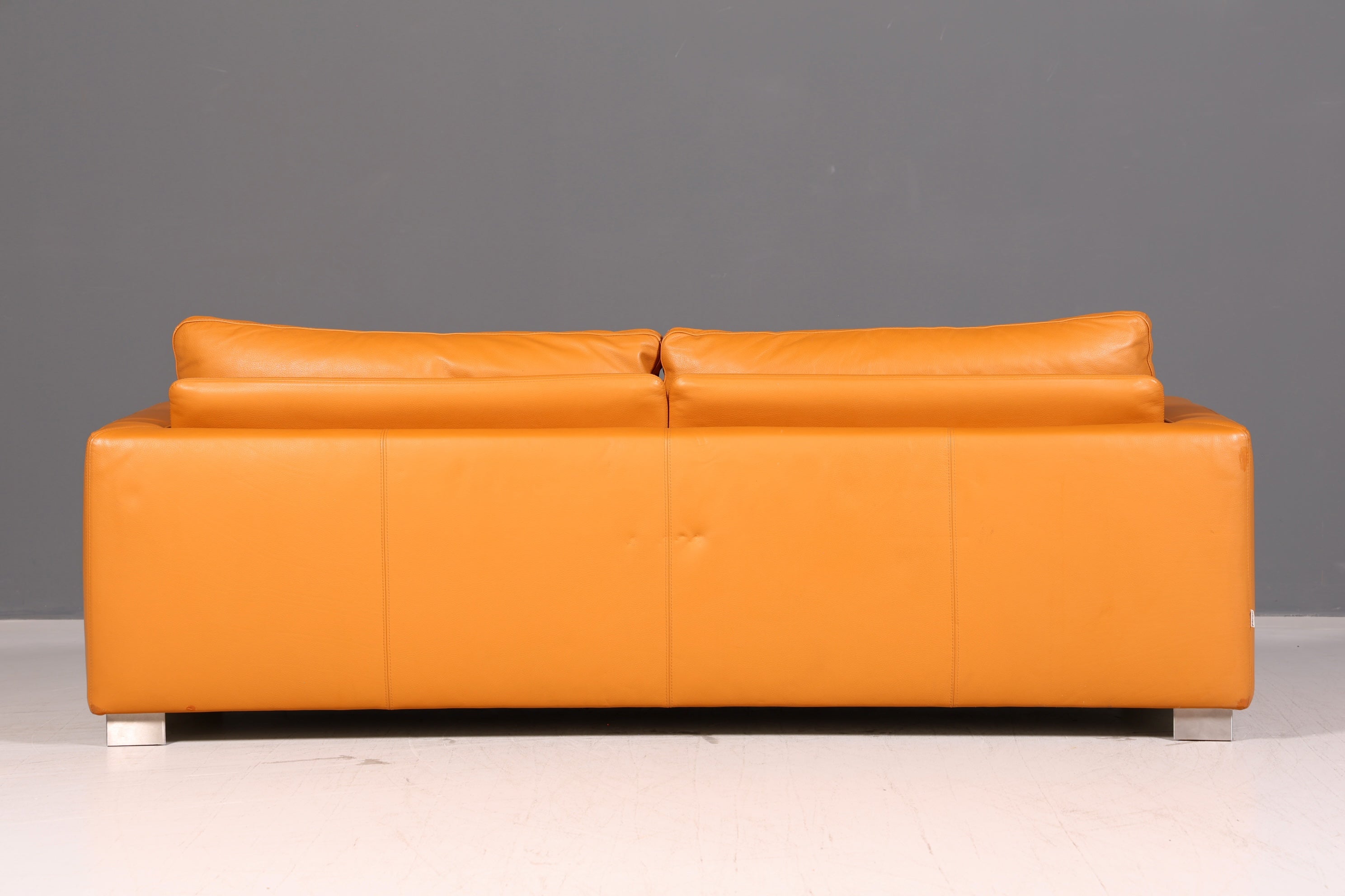 Wunderschönes Ledersofa der Marke Giulio Marelli Cognac Echtleder Couch 2- bis 3-Sitzer Designer Sofa Wohnzimmer