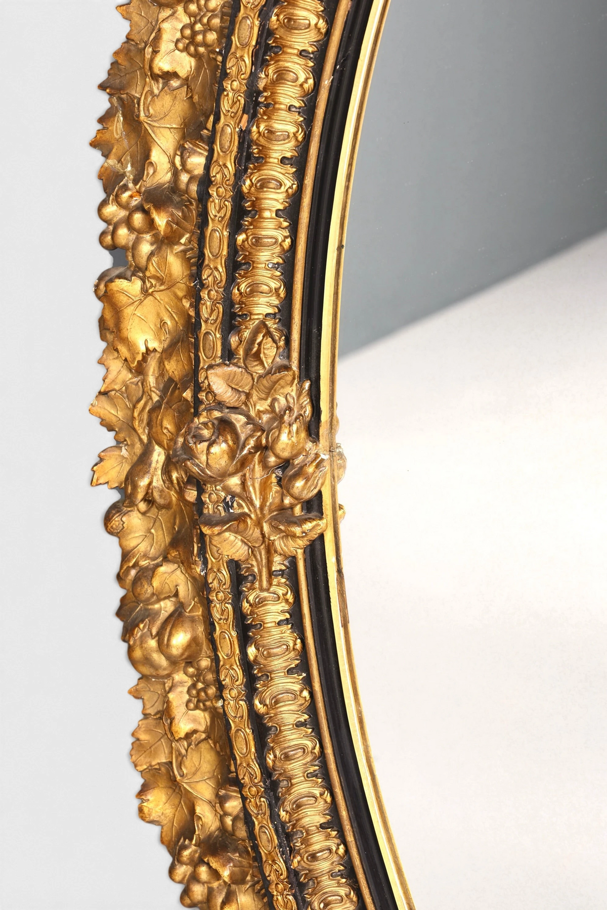Wunderschöner Original Barock Wandspiegel Antik Stil Spiegel Flurspiegel Ornamenten dekorativer Spiegel um 1860