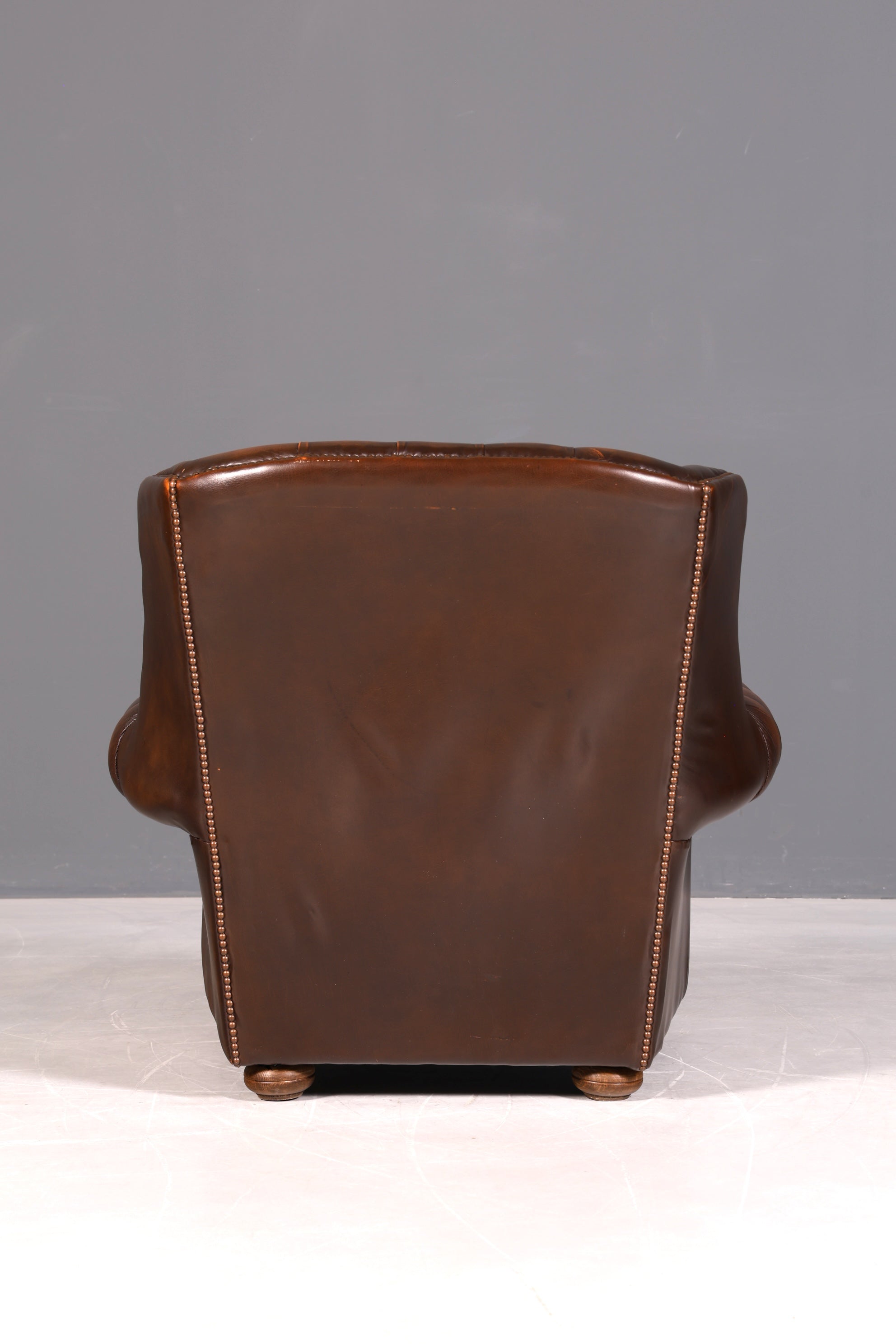 Original Chesterfield Ohrenbacken Sessel Englisch Leder Herrensessel UK Armlehnsessel 1 von 2