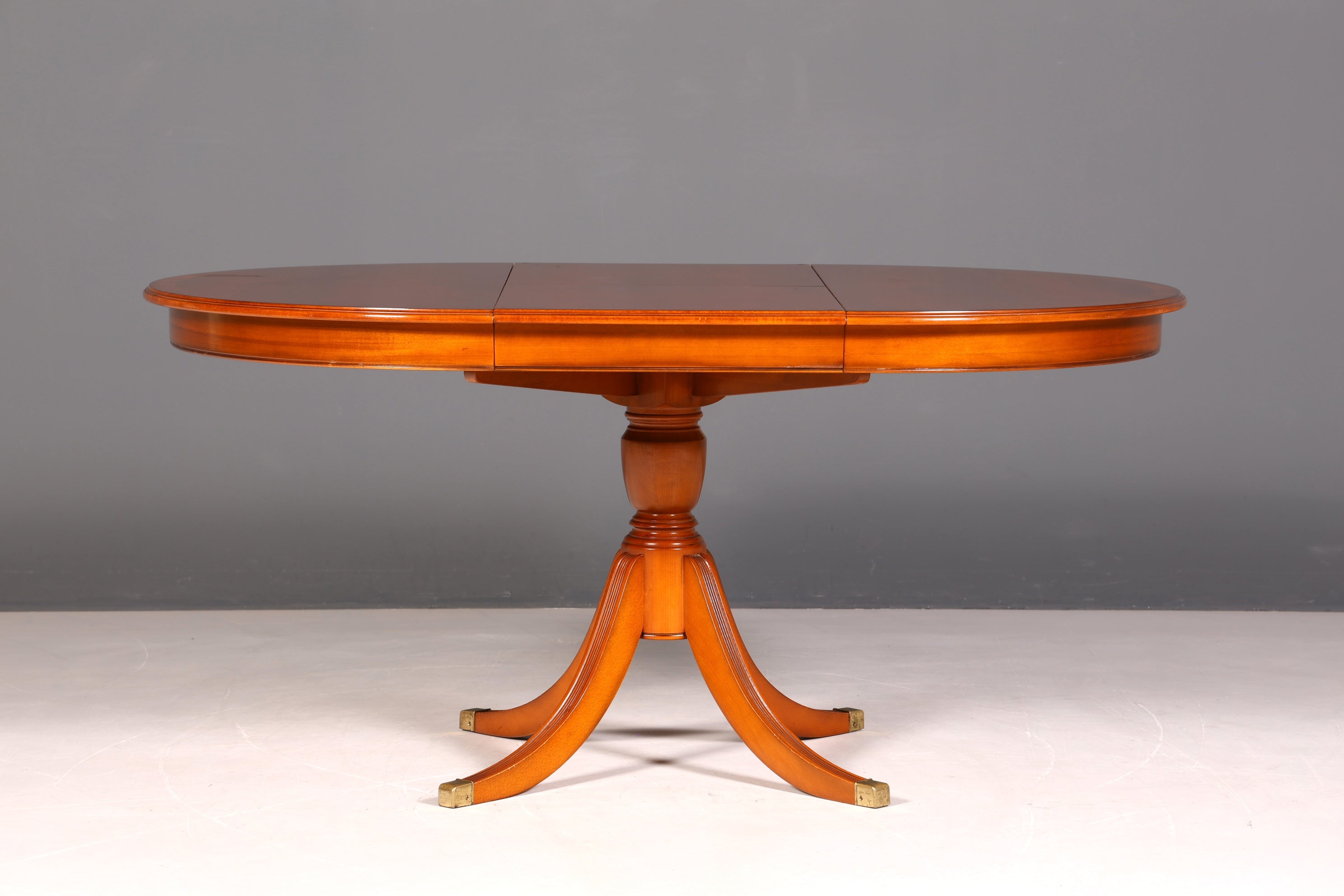 G094 Finish cm Wunderschöner Englischer Tisch ausziehbarer Esstisch Antik Stil 60s Küchentisch Eibe