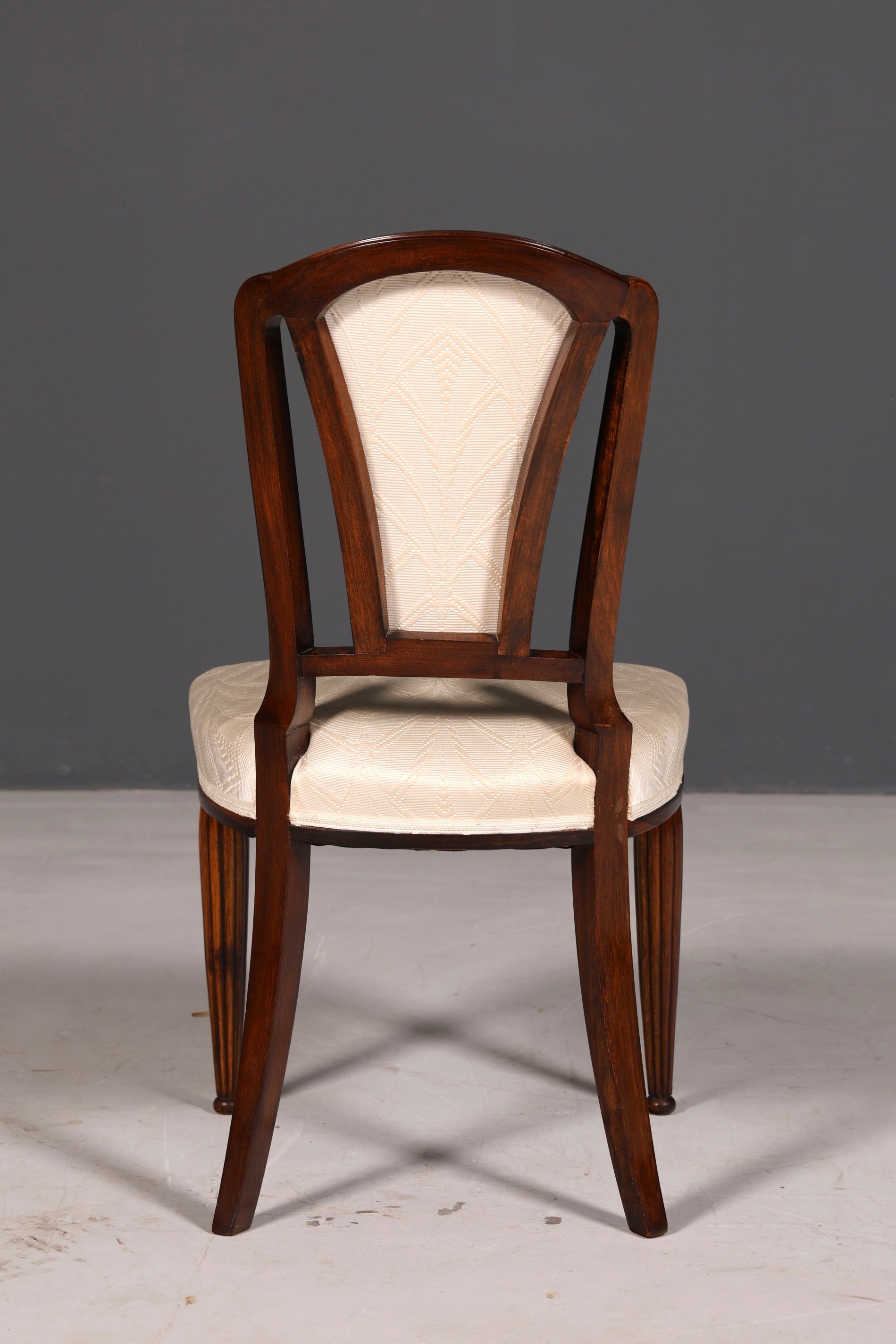 Elegante art-decostoel vintage eetkamerstoel secretairestoel gestoffeerde stoel armstoel keukenstoel 2 van 2