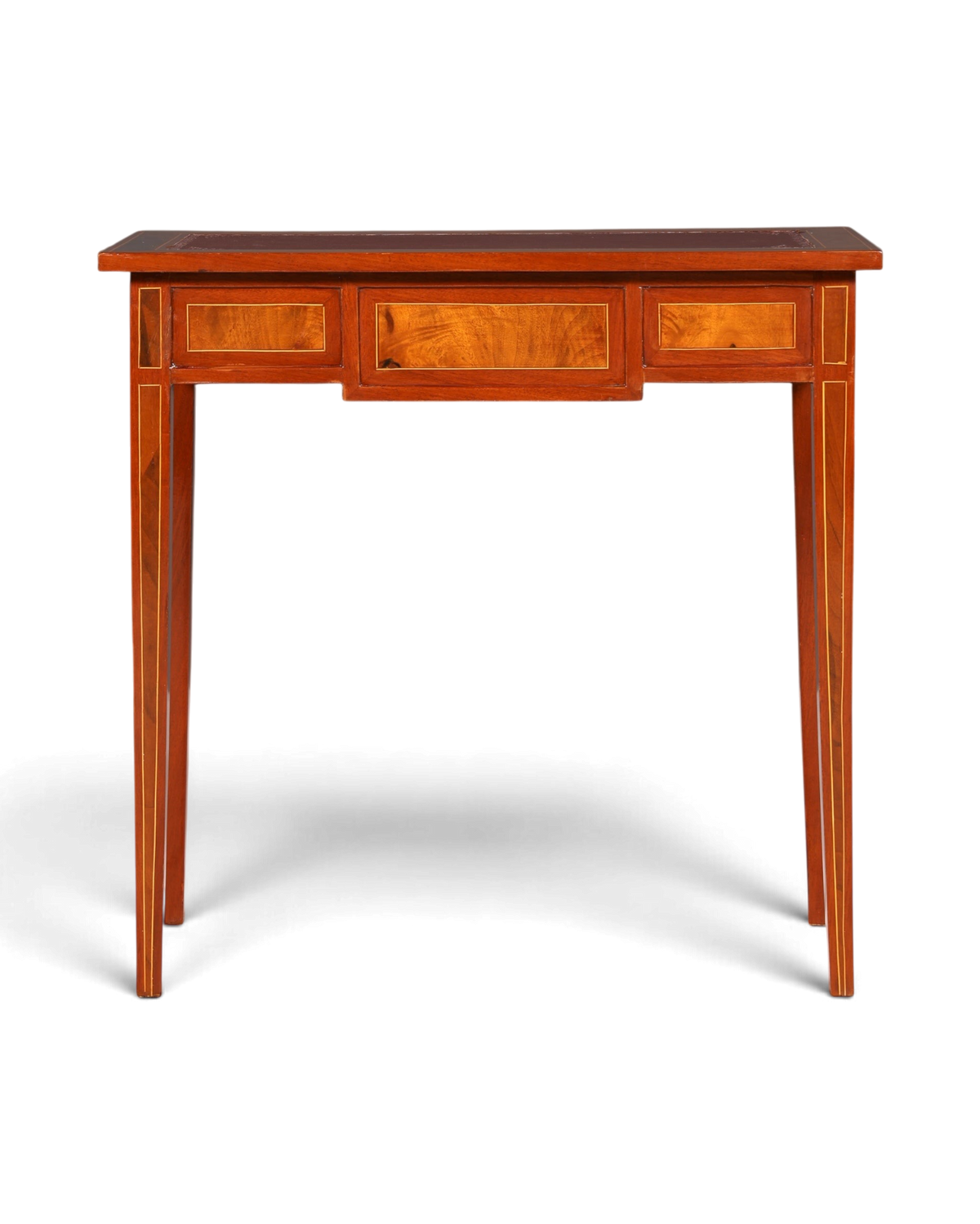 Hauptstadt Möblerei Schreibtisch im French Desk Stil aus Echtholz mit Schublade und filigranem antikem Design