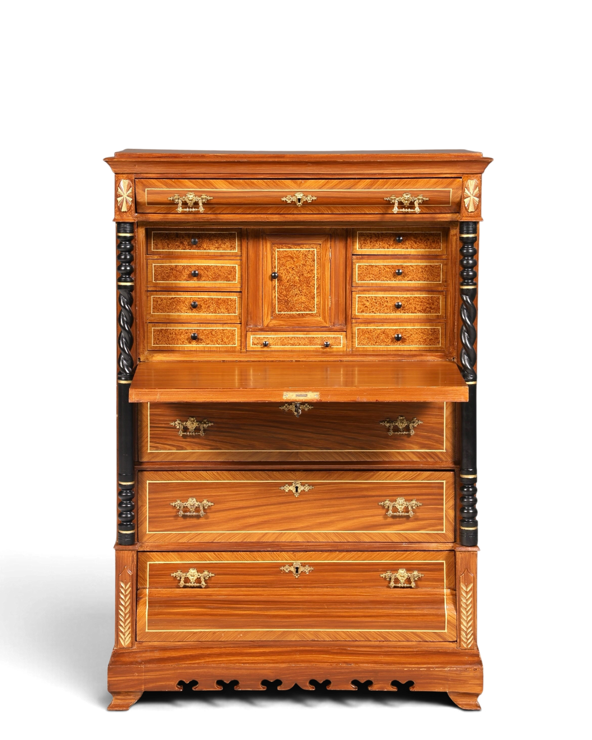 Traumhafter Gründerzeit Sekretär Vertiko Highboard Louis Philippe Kommode um 1880