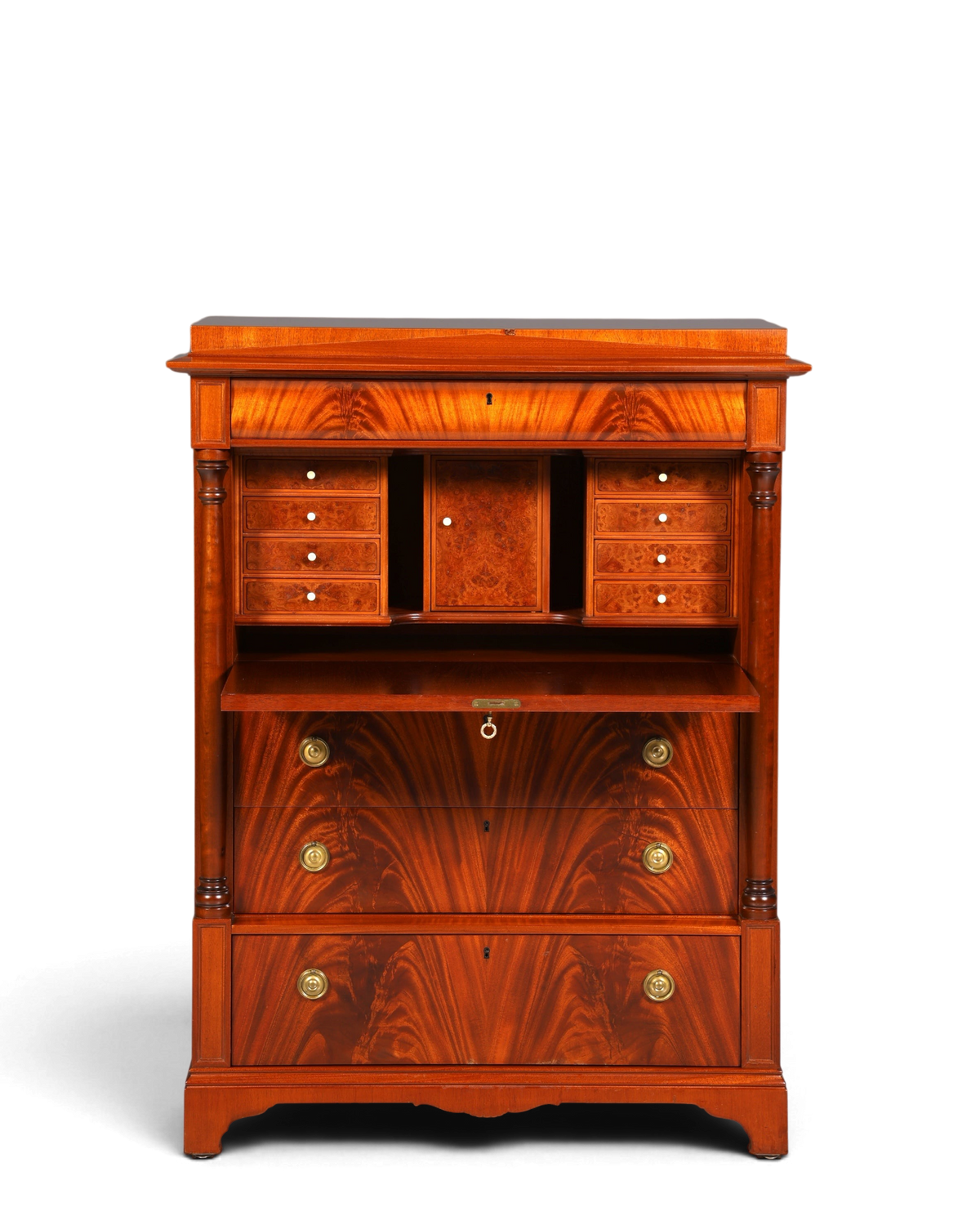 Stilvoller Original Biedermeier Sekretär Englisch Kommode Antik Bürokommode