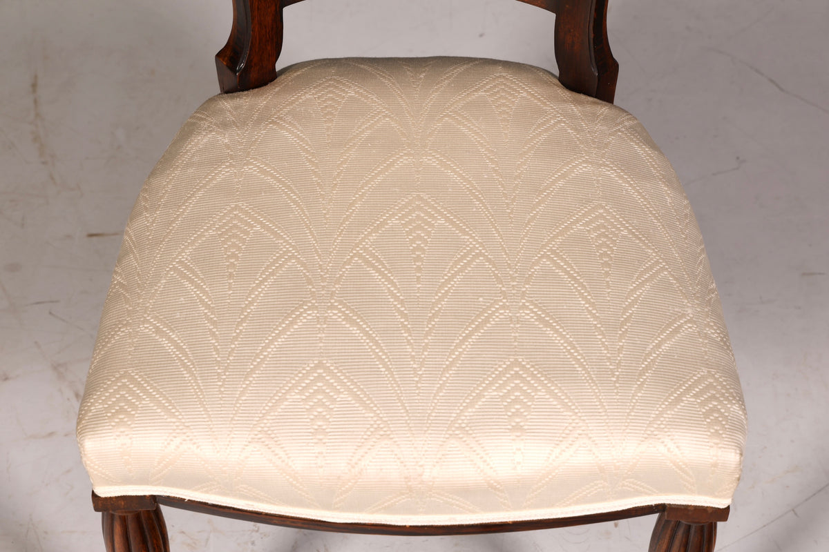 Elegante art-decostoel vintage eetkamerstoel secretairestoel gestoffeerde stoel armstoel keukenstoel 2 van 2