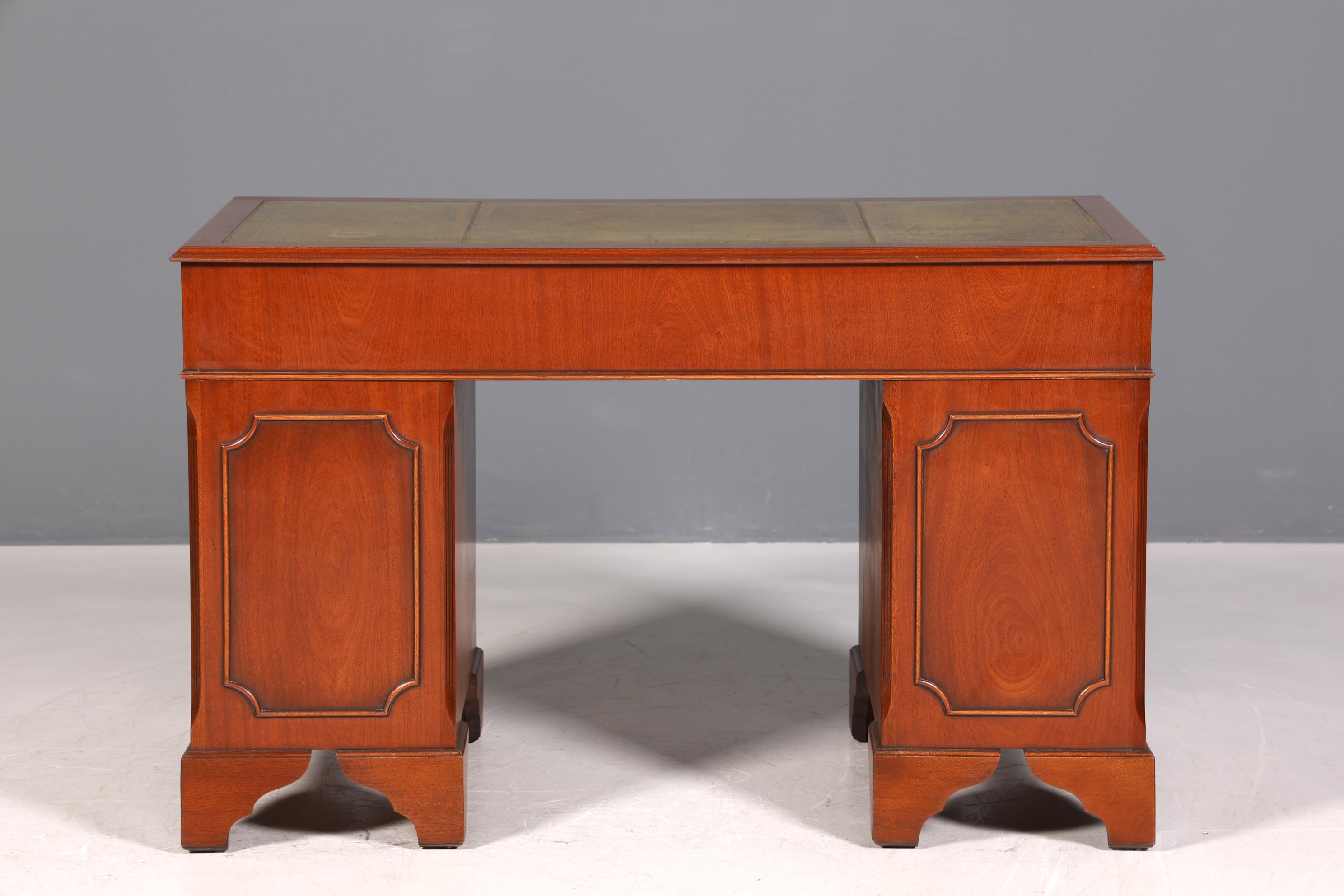 Beautiful English desk real leather office table antique style office desk
