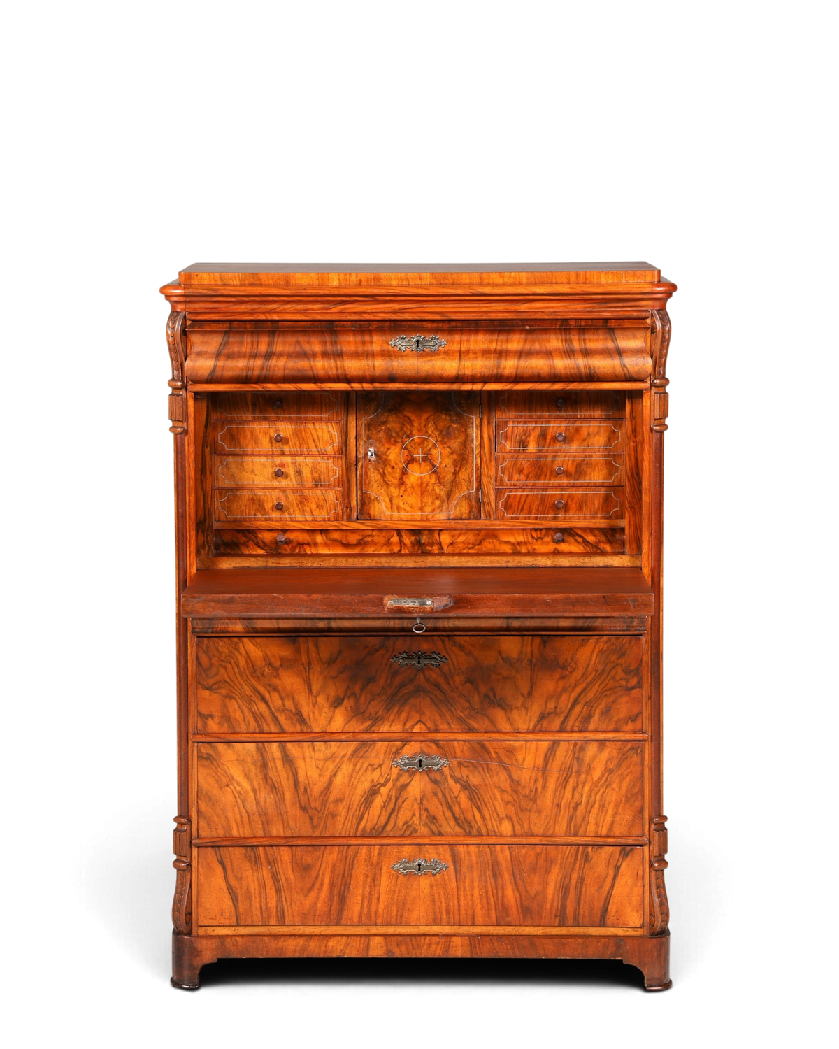 Wunderschöner Louis Philippe Sekretär um 1880 Gründerzeit Antik Schrank Chiffoniere