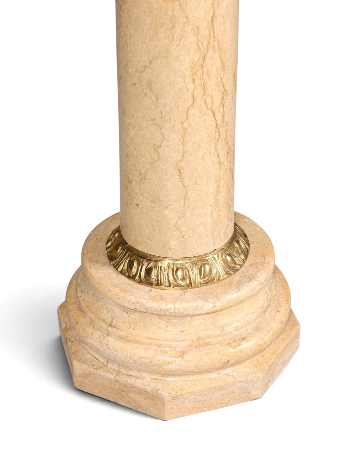 Wunderschöne Barock Stil Säule Louis XV Marmor Blumensäule Naturstein Beige Sockel Ablage 2 von 2