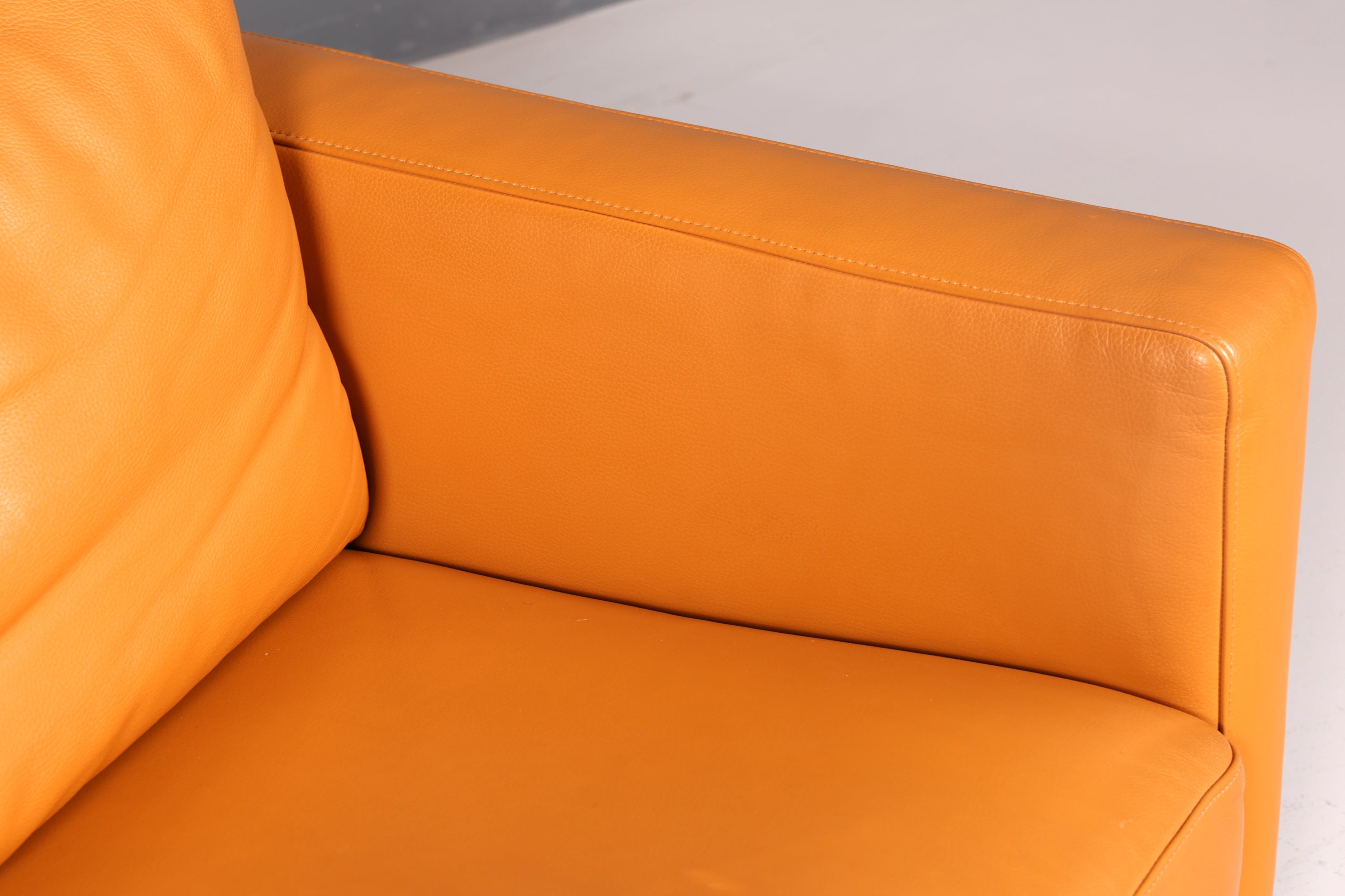 Wunderschönes Ledersofa der Marke Giulio Marelli Cognac Echtleder Couch 2- bis 3-Sitzer Designer Sofa Wohnzimmer