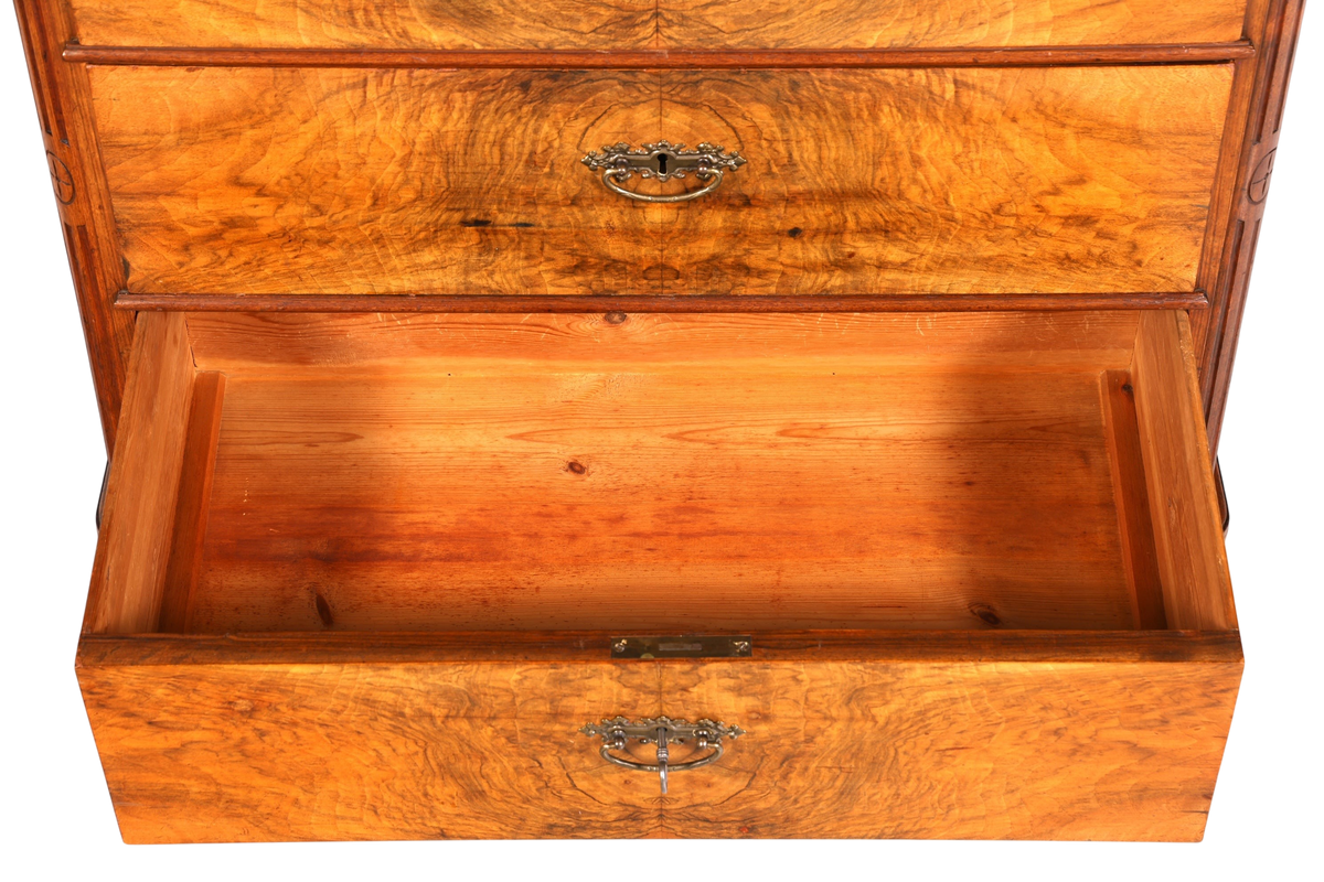 Stilvolle Louis Philippe Kommode Biedermeier Antik Schubladen Kommode Wäschekommode
