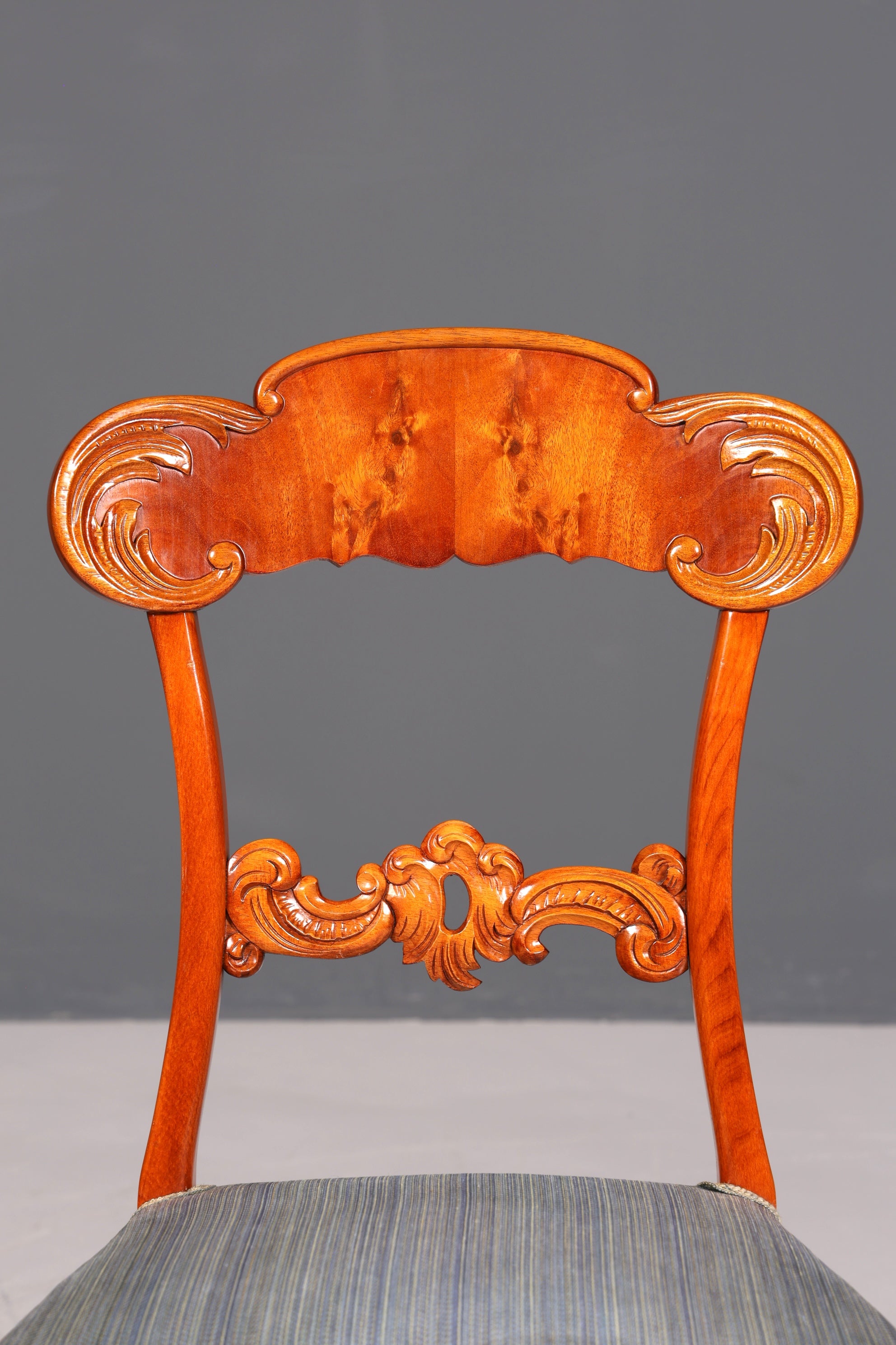 Dreamy Biedermeier-style chair, real wood secretary chair, antique style dining room chair, 1 of 2