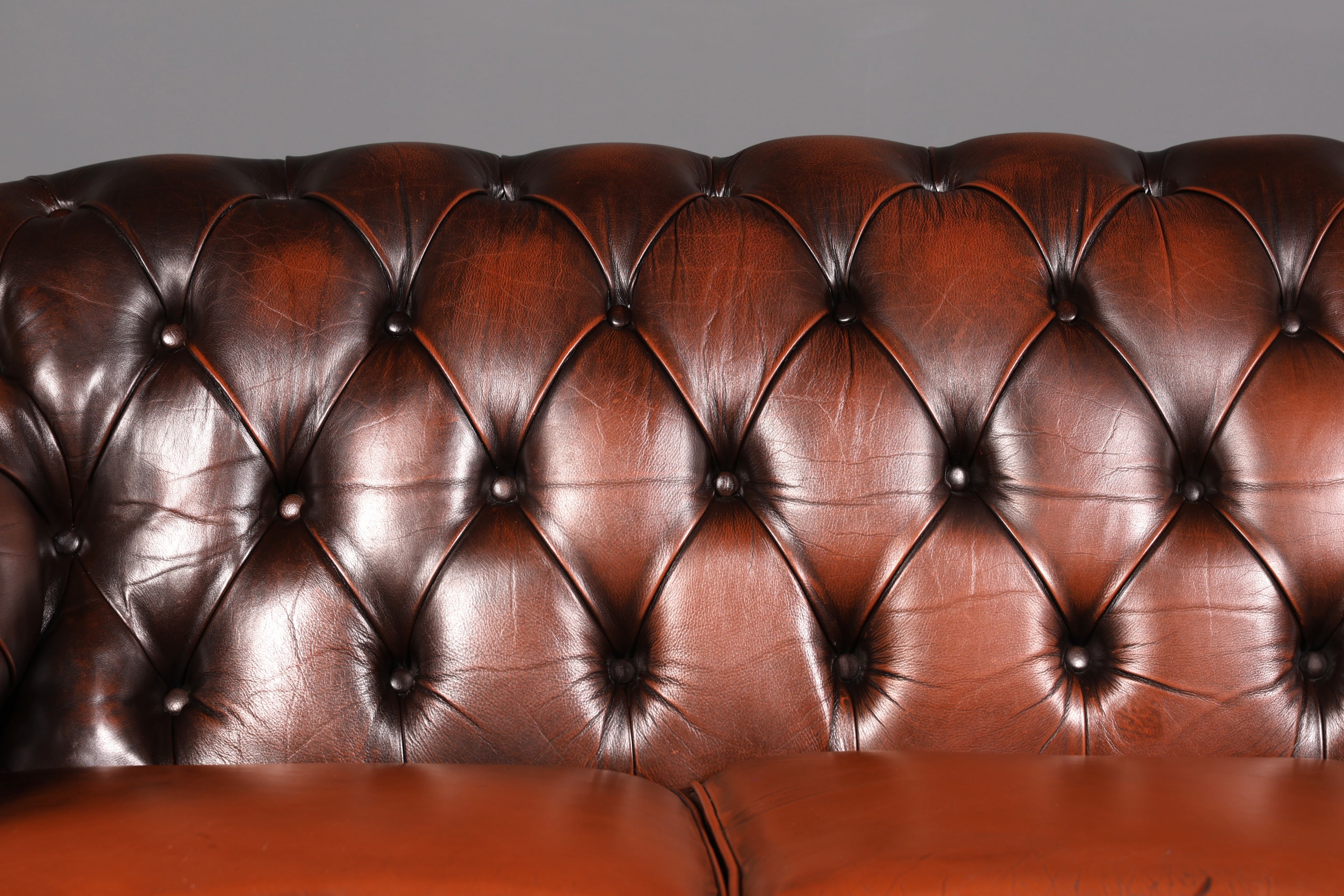 Wunderschönes Original Chesterfield Centurion 3-Sitzer Sofa Echt Leder Couch Englisch Polstersofa Antik Vintage