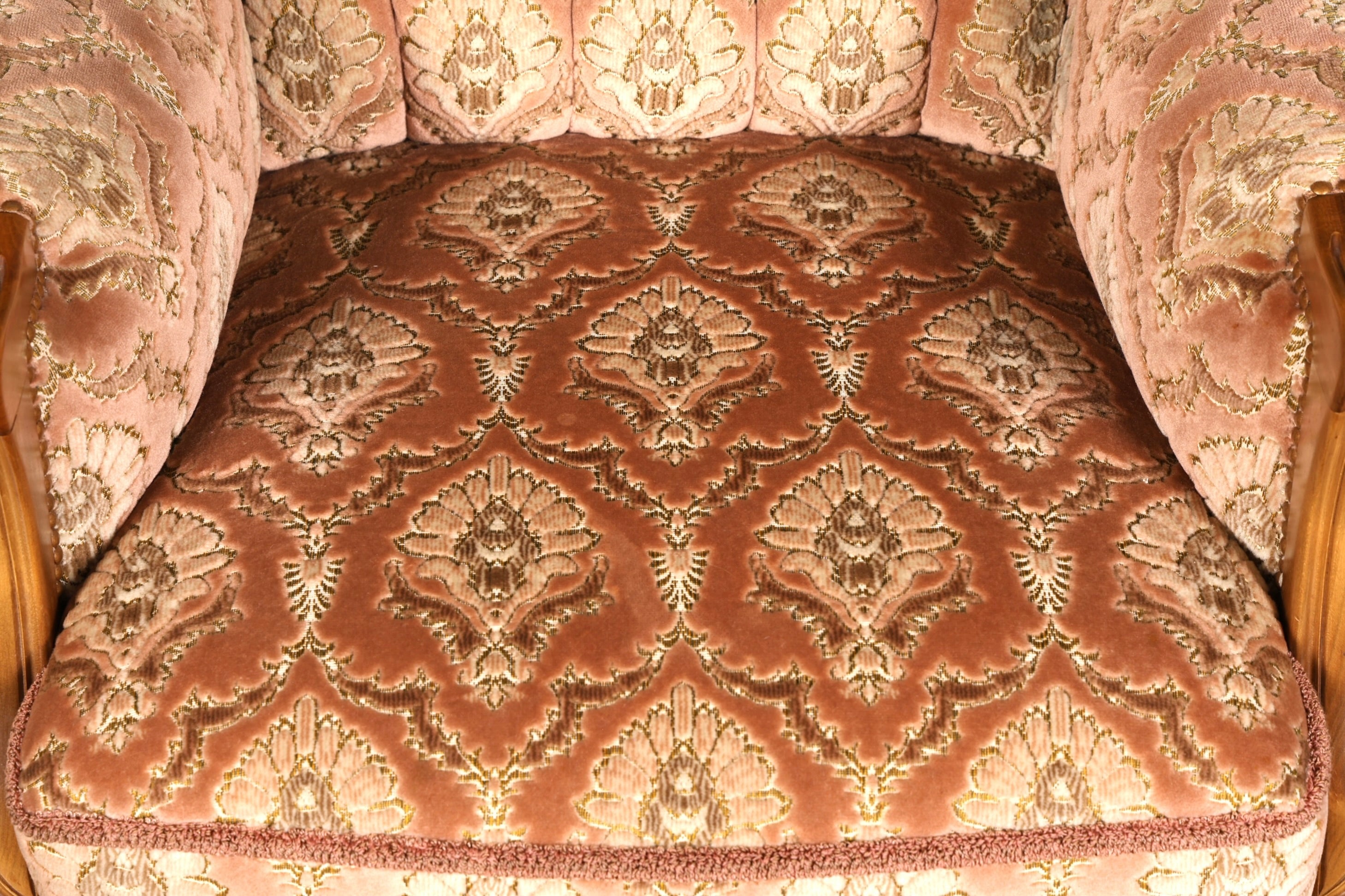 Edler Chippendale Armlehnsessel Barock Stil Sessel Samt Stoff Armchair Antik 2 von 2