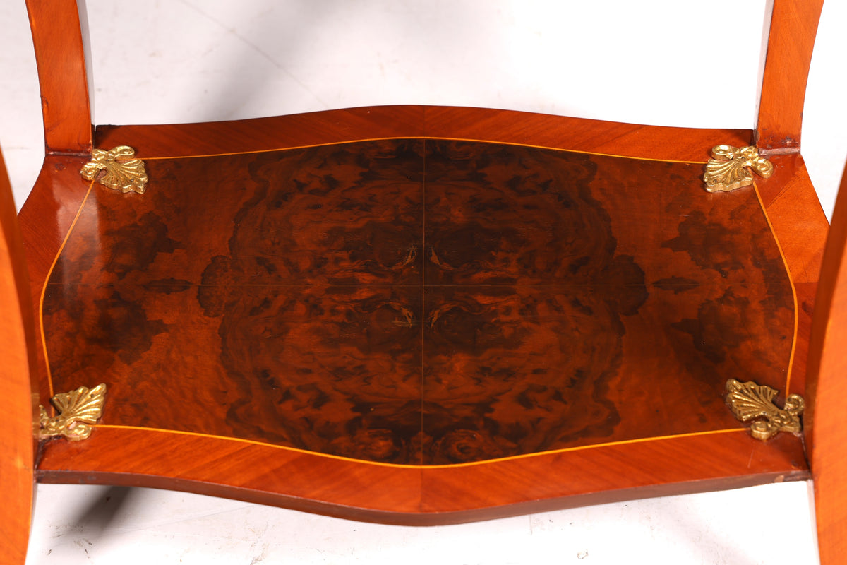 Prachtige Louis XV-bijzettafel in barokstijl, marmeren commode en telefoontafel