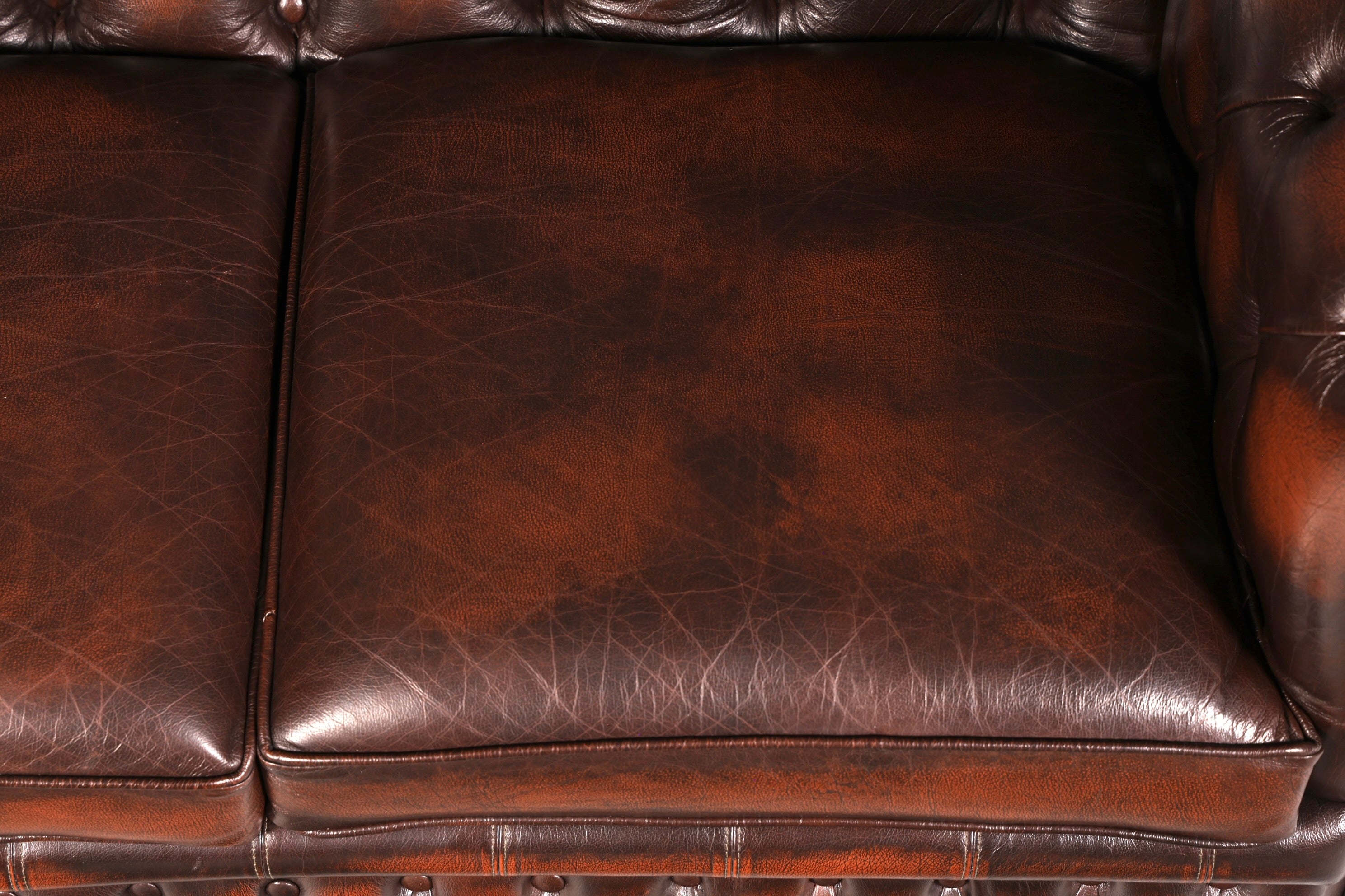 Wunderschönes Original Centurion Chesterfield Sofa 2-Sitzer Couch England echt Leder Polstersofa Ledersofa