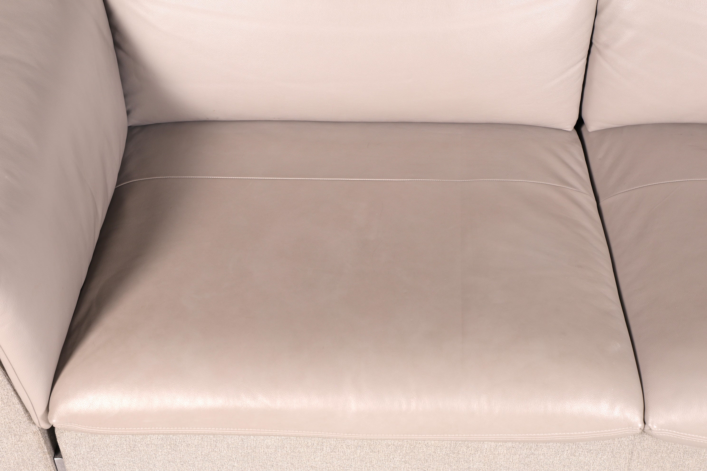 Wunderschönes Sofa der Marke Ligne Roset Grau Echtleder & Stoff Couch Designer Sofa Wohnzimmer