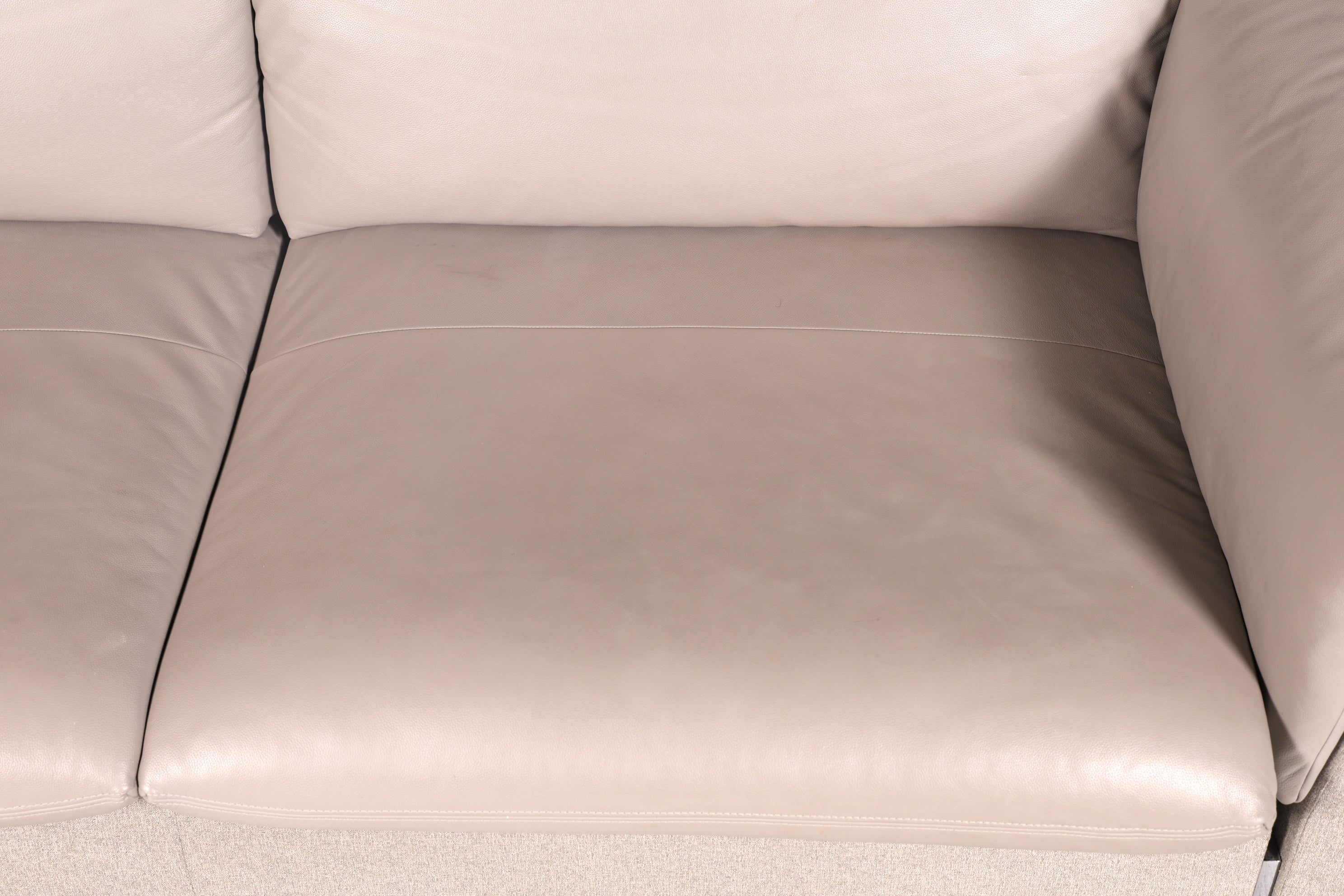 Wunderschönes Sofa der Marke Ligne Roset Grau Echtleder & Stoff Couch Designer Sofa Wohnzimmer