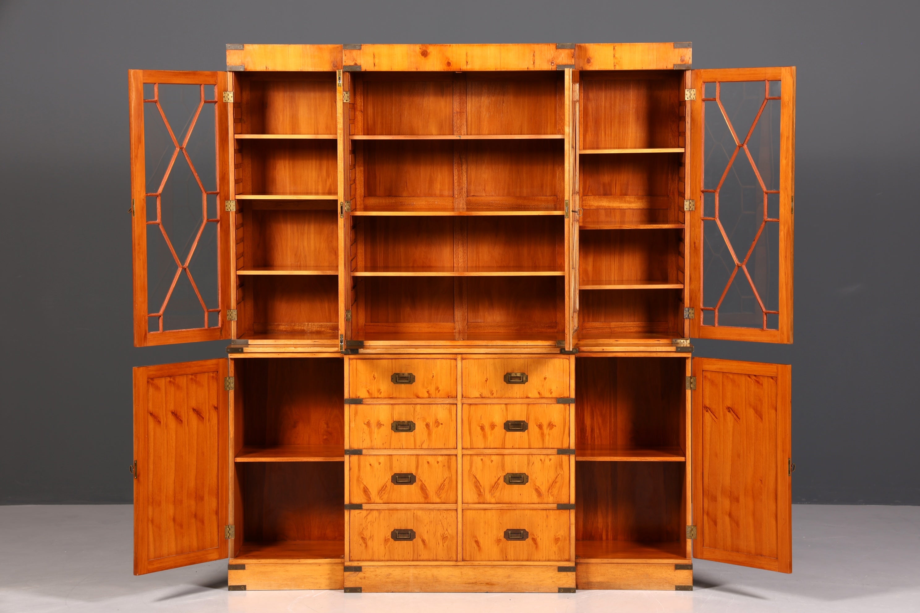 Beautiful Maritime Display Cabinet English Cabinet Real Wood Library English Sideboard