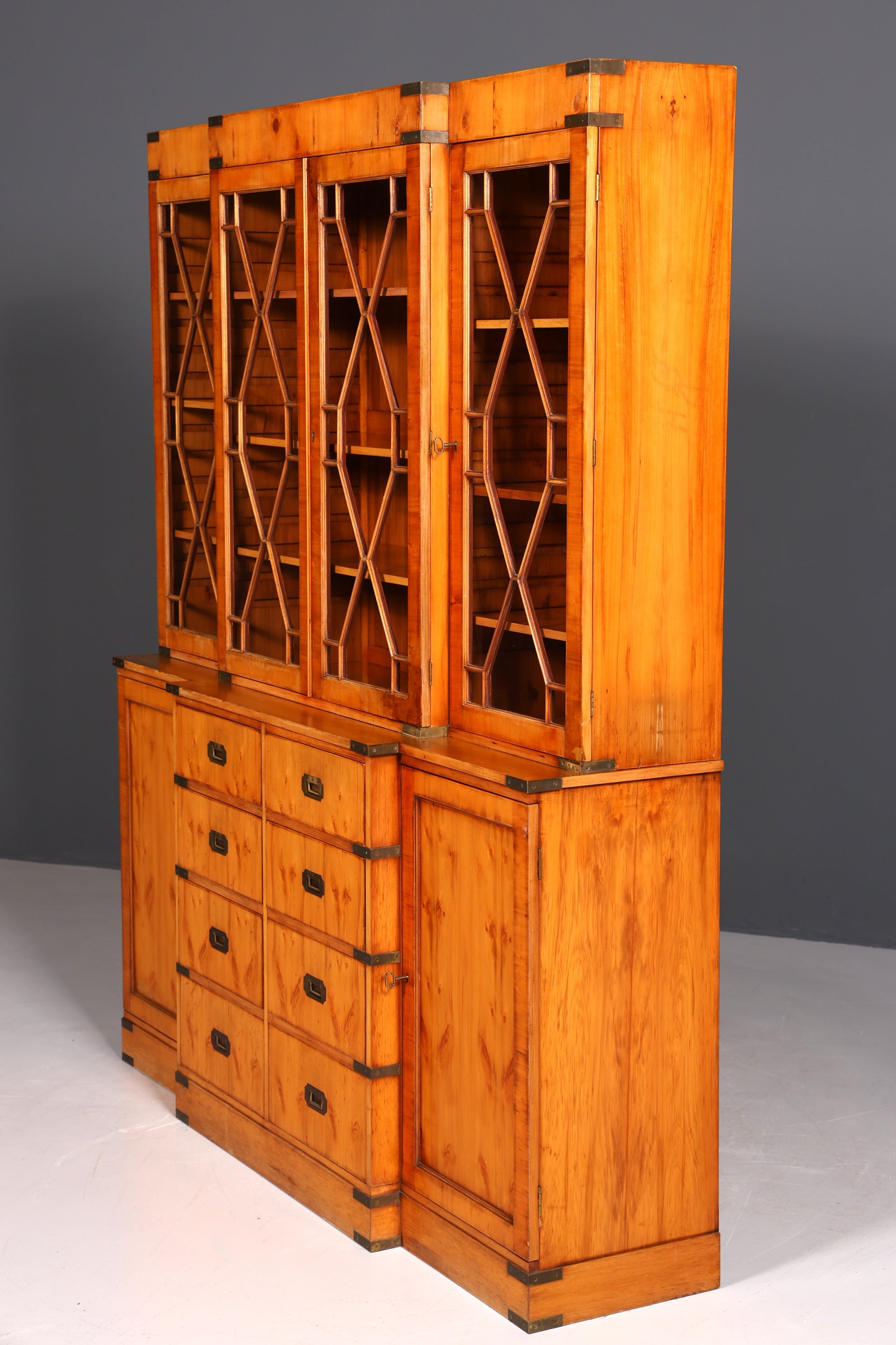Beautiful Maritime Display Cabinet English Cabinet Real Wood Library English Sideboard