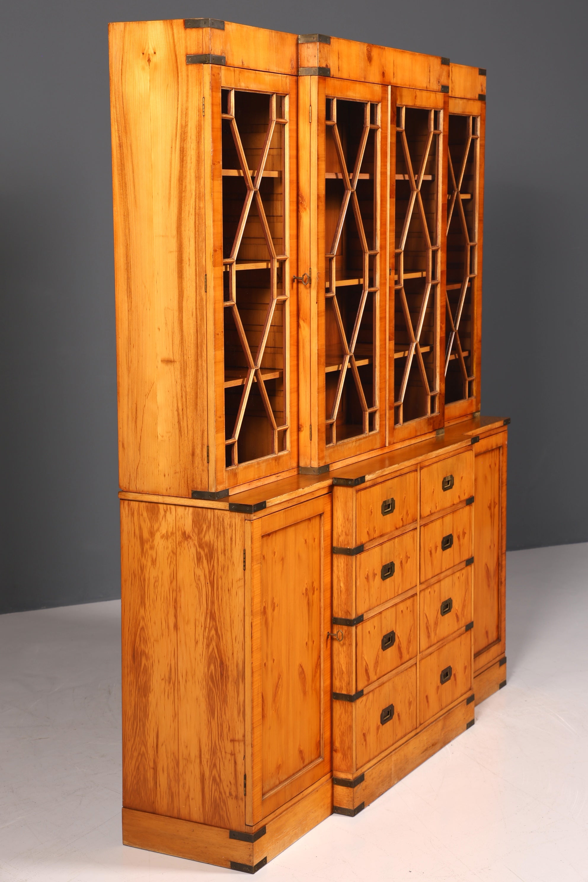 Beautiful Maritime Display Cabinet English Cabinet Real Wood Library English Sideboard