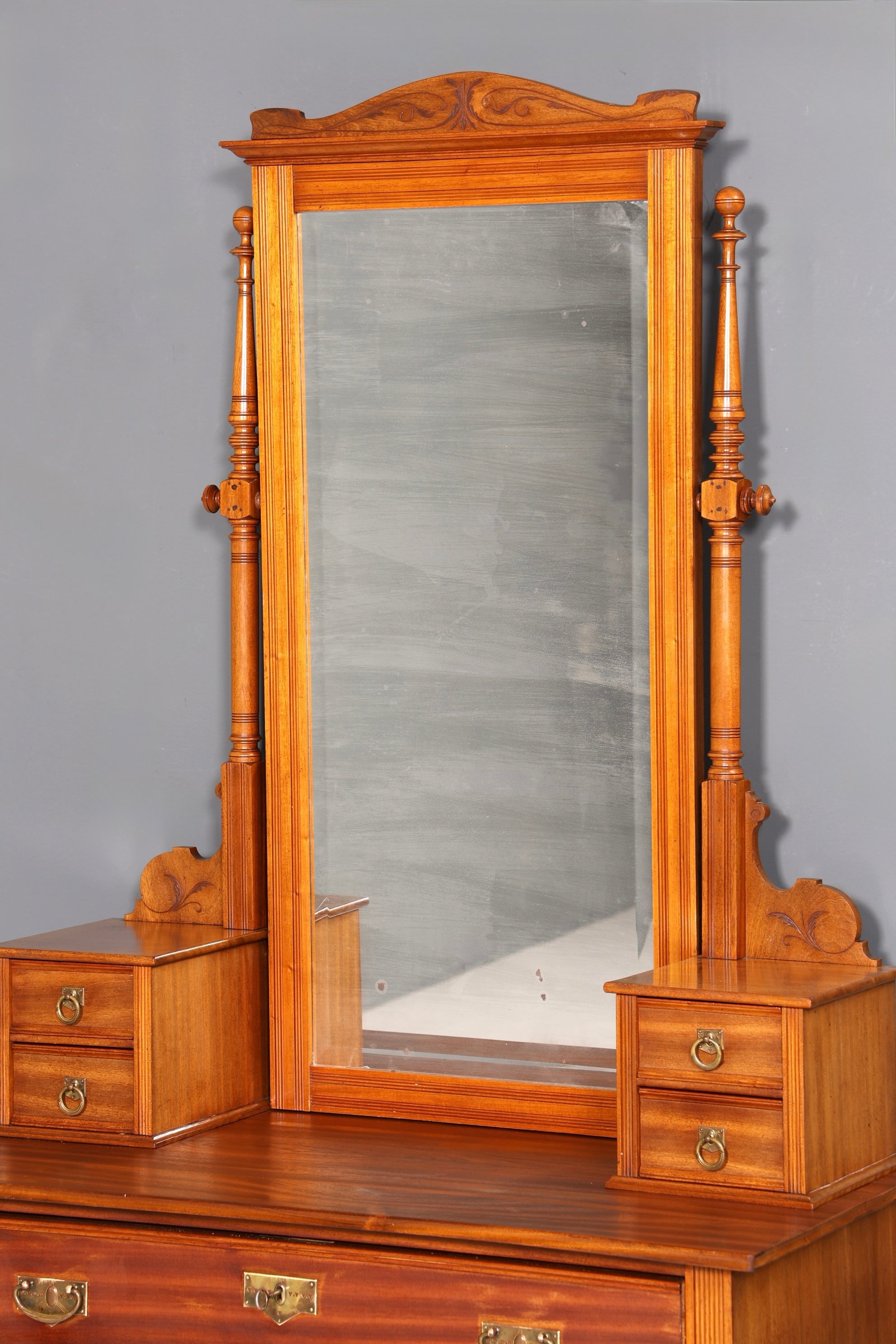Beautiful Art Nouveau antique sideboard with mirror, Gründerzeit style hallway chest, dressing table