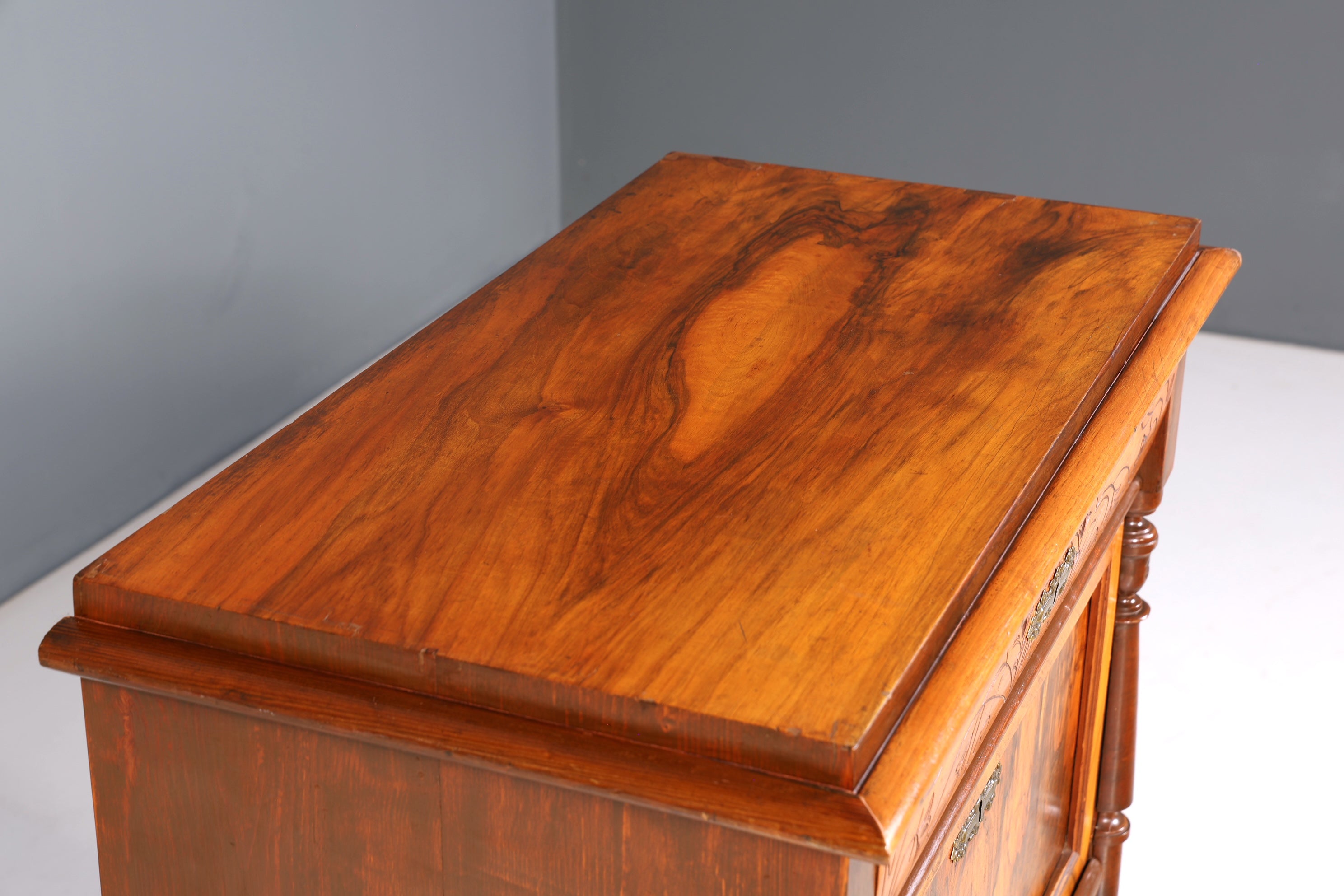 Edler Gründerzeit Sekretär Vertiko Highboard Jugendstil Kommode Schrank um 1880