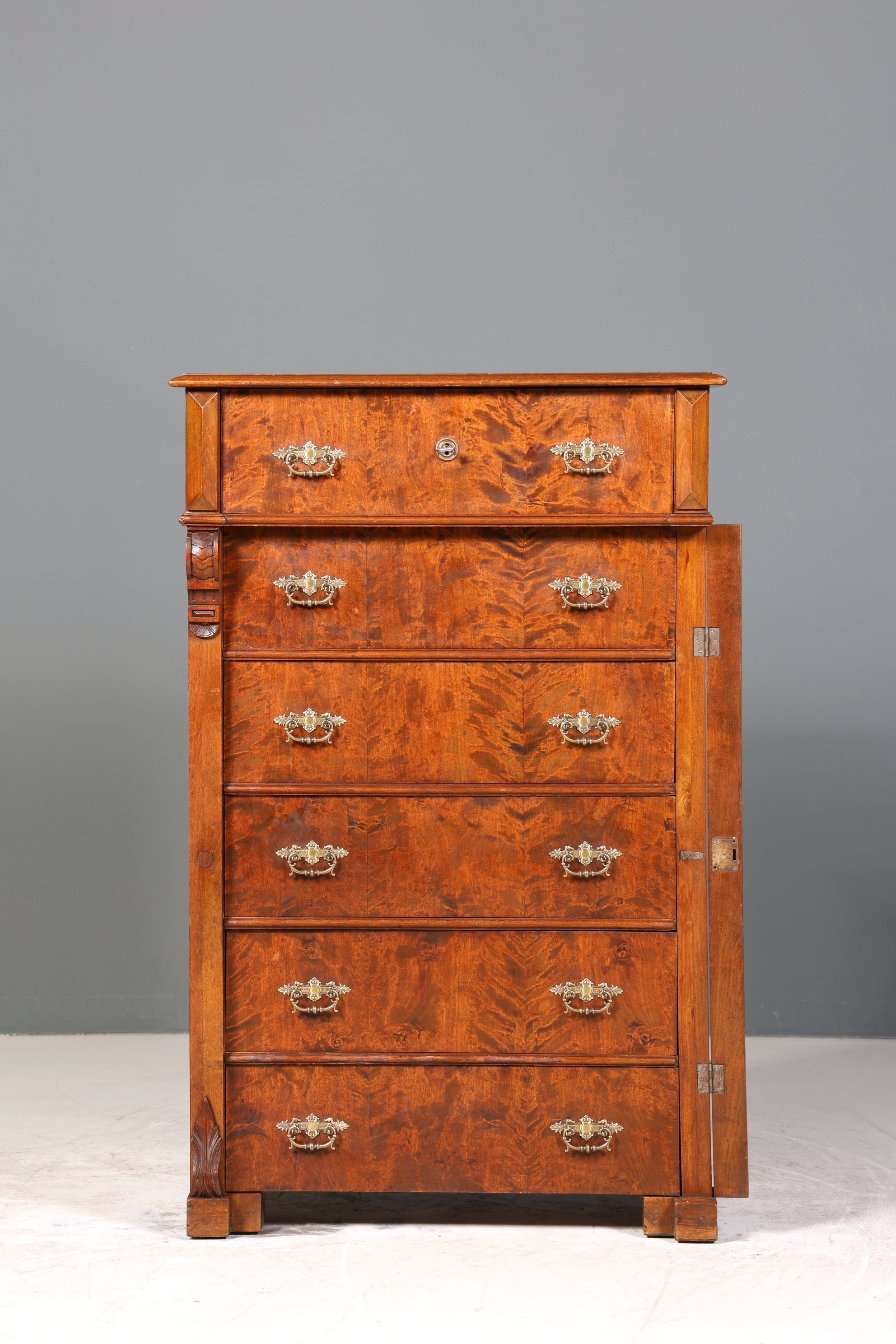 Wunderschöne Gründerzeit Kommode um 1890 Jugendstil Vertiko Schubladenkommode Antik Wäschekommode