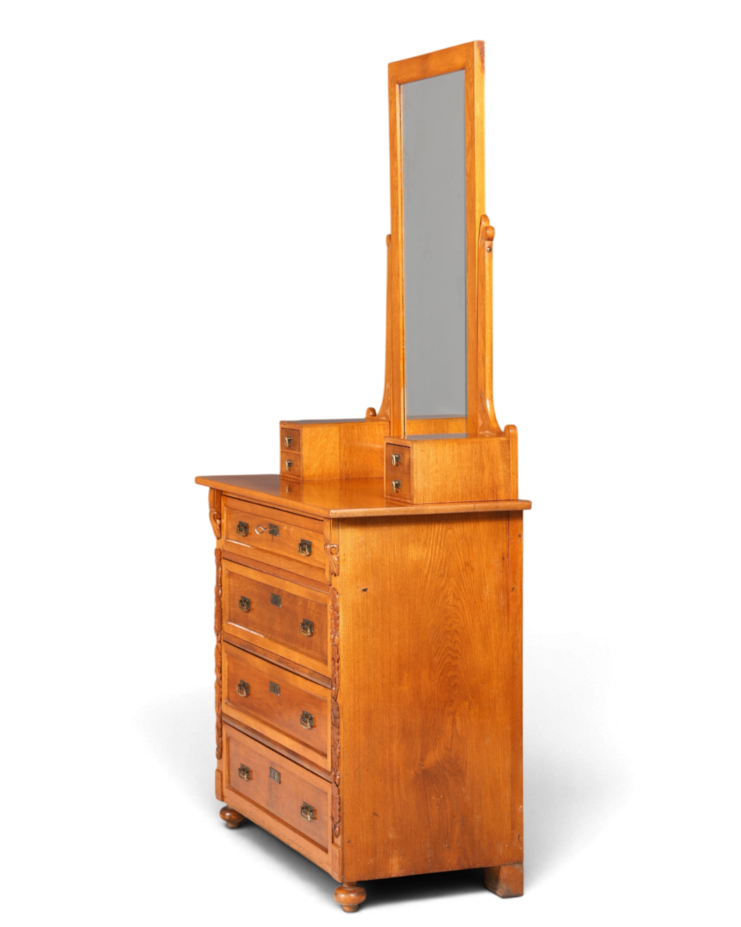Traumhafte Jugendstil Kommode Antik Sideboard mit Spiegel Flurkommode Frisierkommode