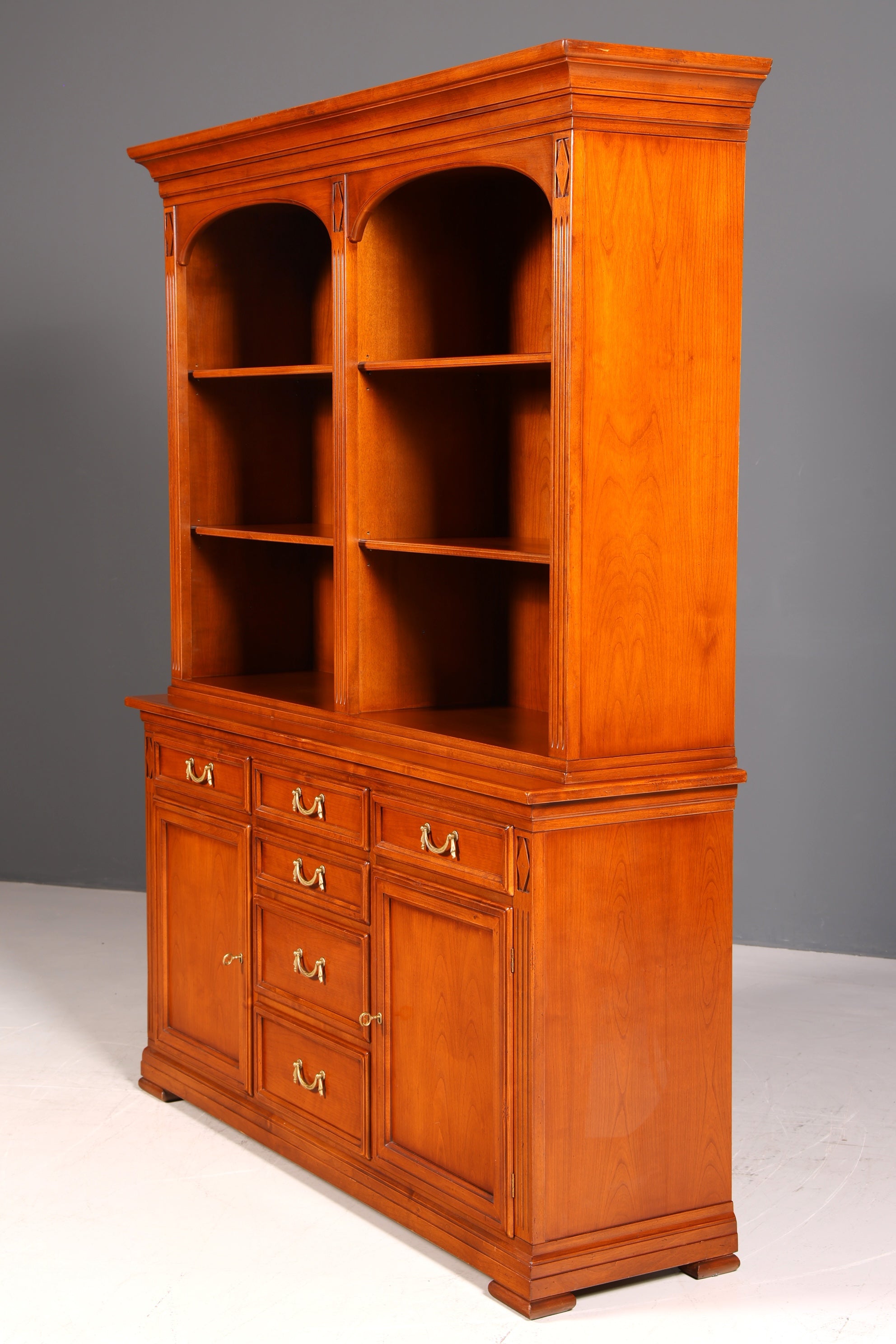 G144 Finish cm SELVA Wunderschönes Englisches Bücherregal Eibe Antik Regal Bookshelf Buchablage 60s