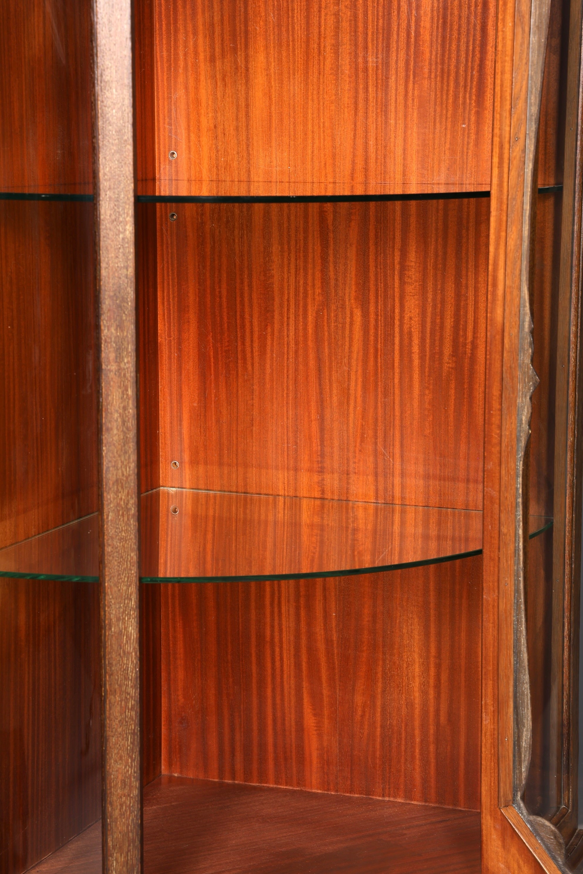 Stylish Art Nouveau corner display cabinet circa 1910, real wood, bookcase, antique oak, kitchen cabinet, sideboard