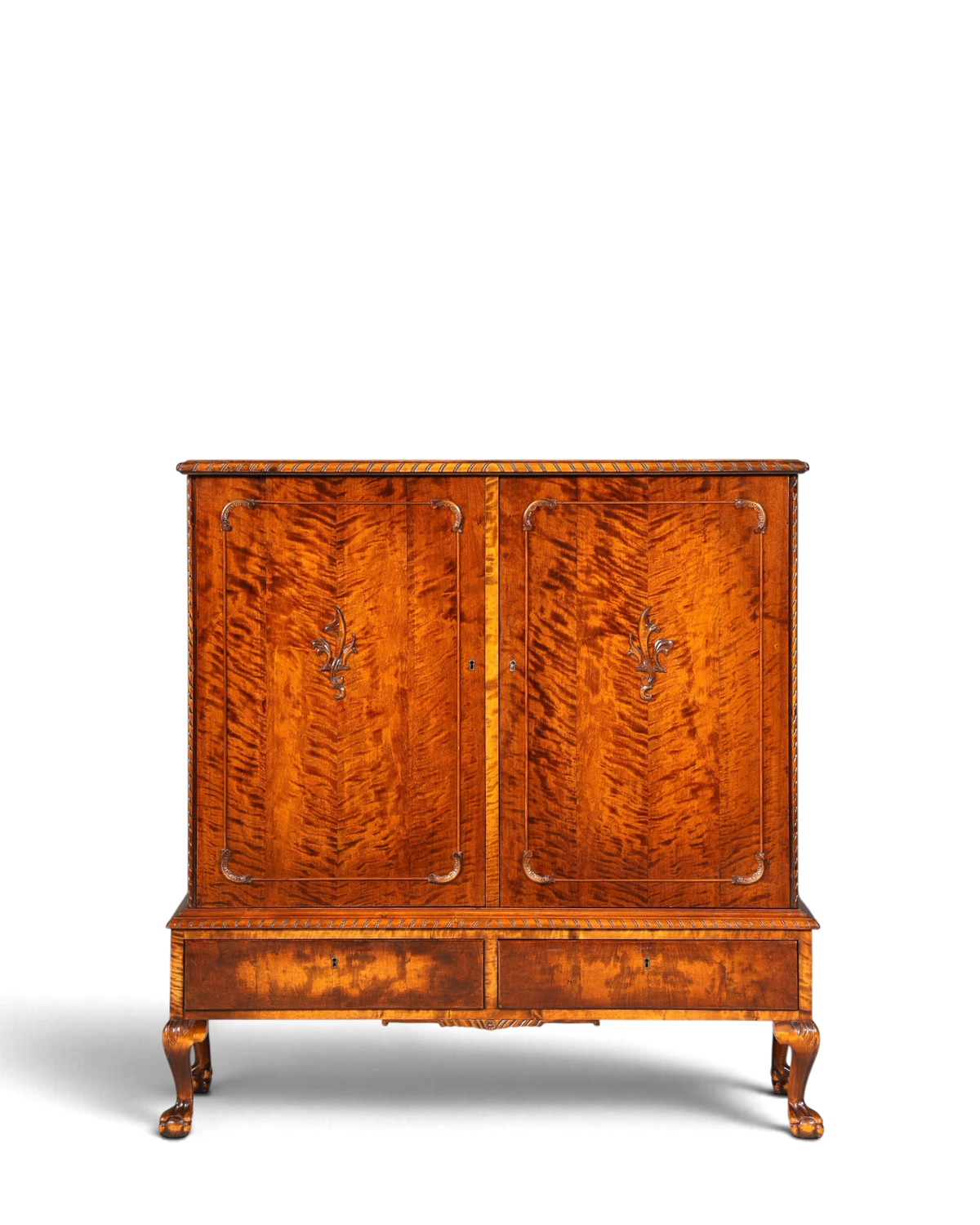 Traumhafter Chippendale Schrank Barock Stil Vertiko Highboard Antik 50s 60s Kommode