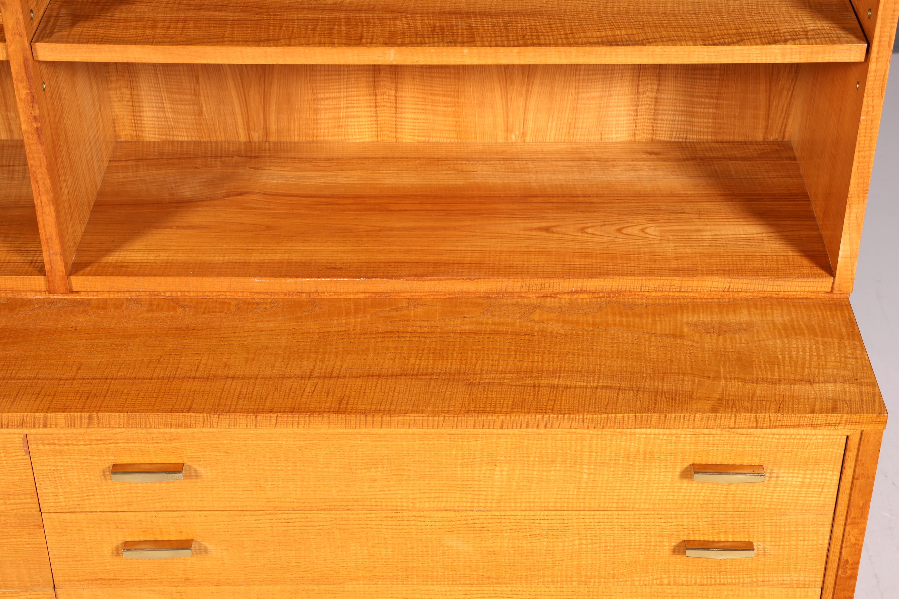 Beautiful XXL Mid Century Cabinet Bookshelf Vintage Shelf Library Wood Bookshelf