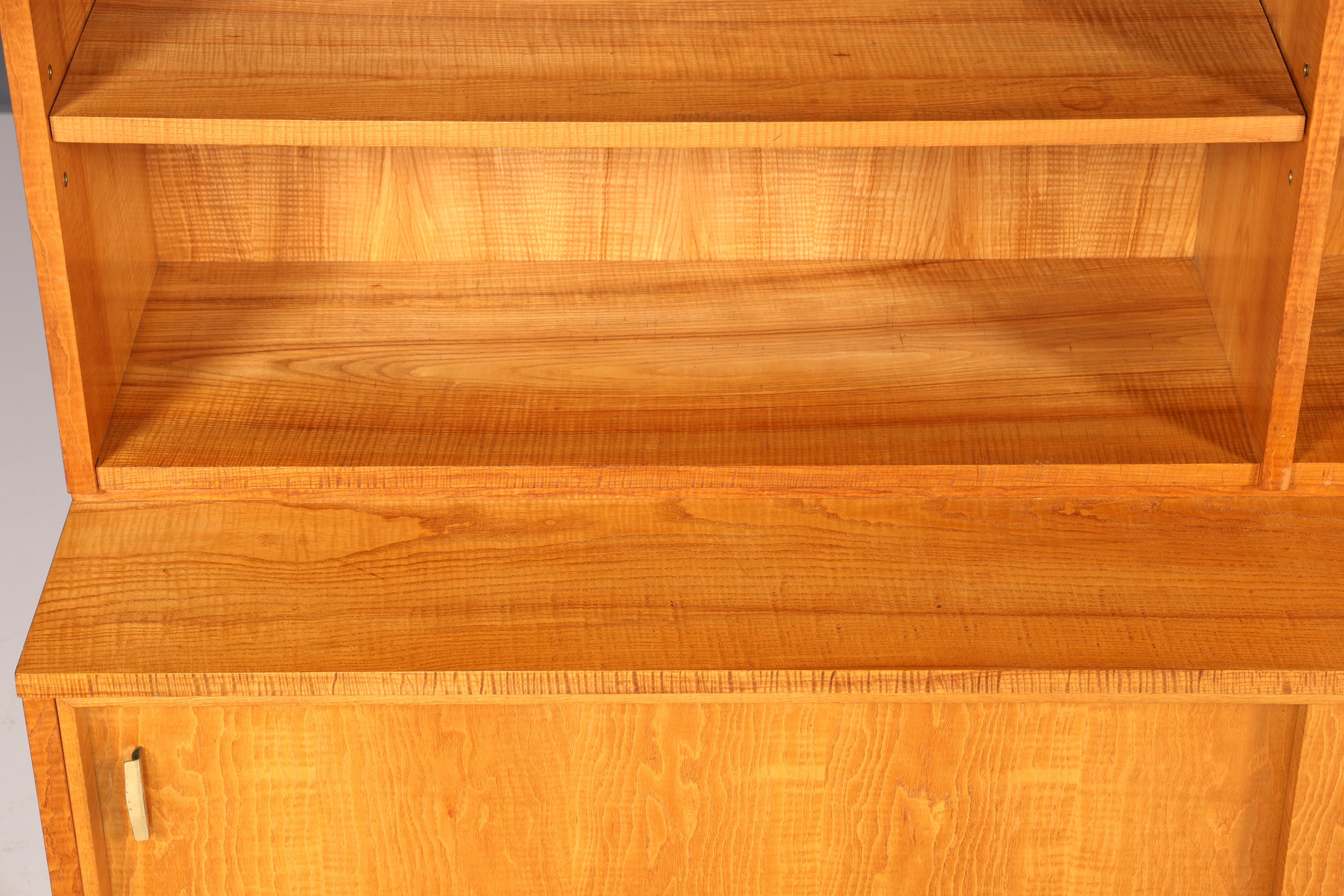 Beautiful XXL Mid Century Cabinet, Vintage Bookshelf, Library Display Case, Wooden Bookshelf