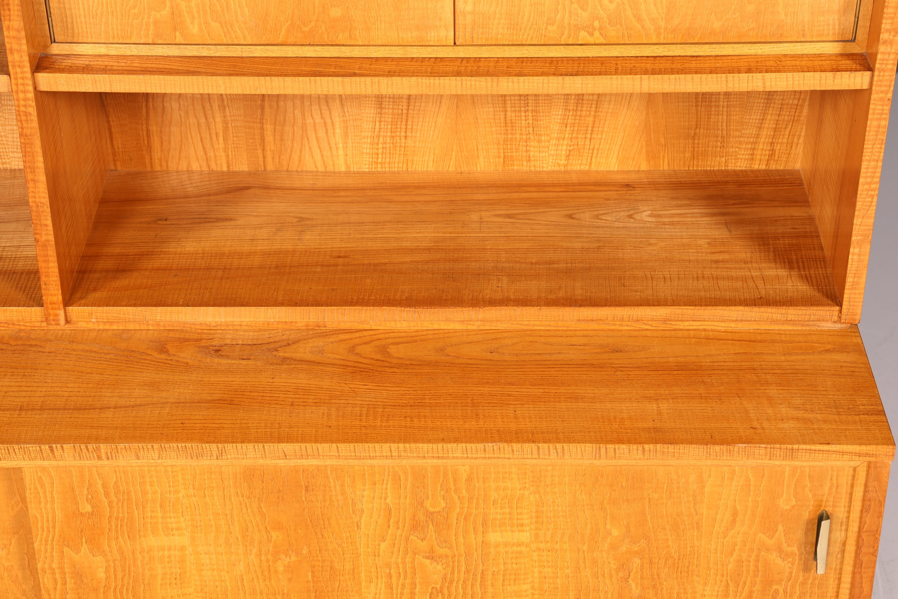 Beautiful XXL Mid Century Cabinet, Vintage Bookshelf, Library Display Case, Wooden Bookshelf