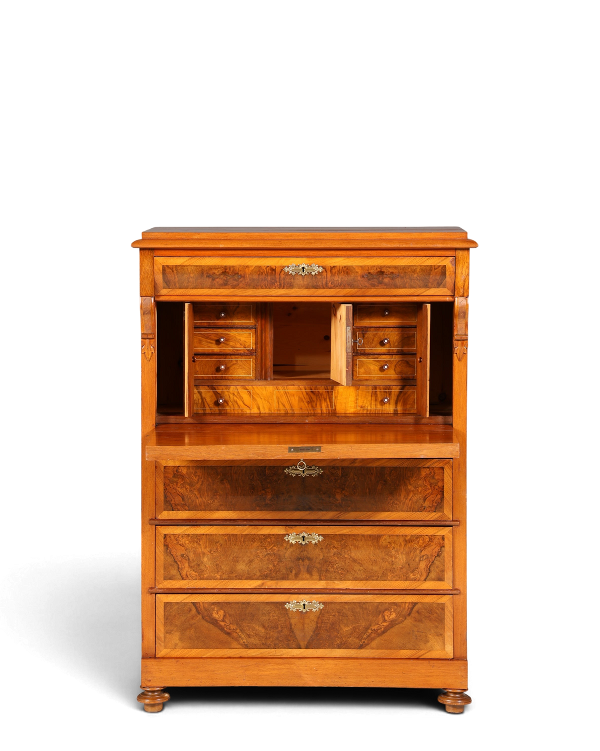 Stilvoller Gründerzeit Sekretär Vertiko Highboard Jugendstil Kommode Schrank um 1880