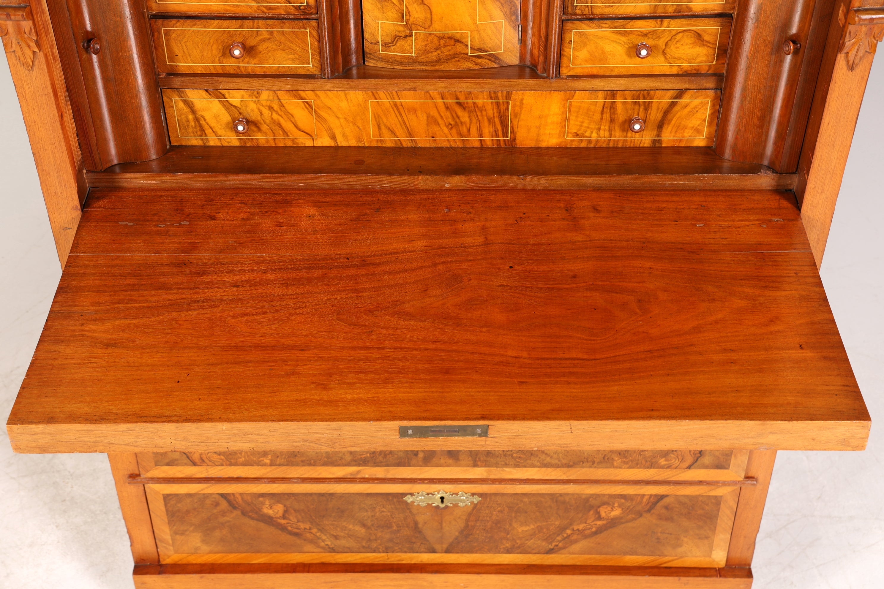 Stilvoller Gründerzeit Sekretär Vertiko Highboard Jugendstil Kommode Schrank um 1880