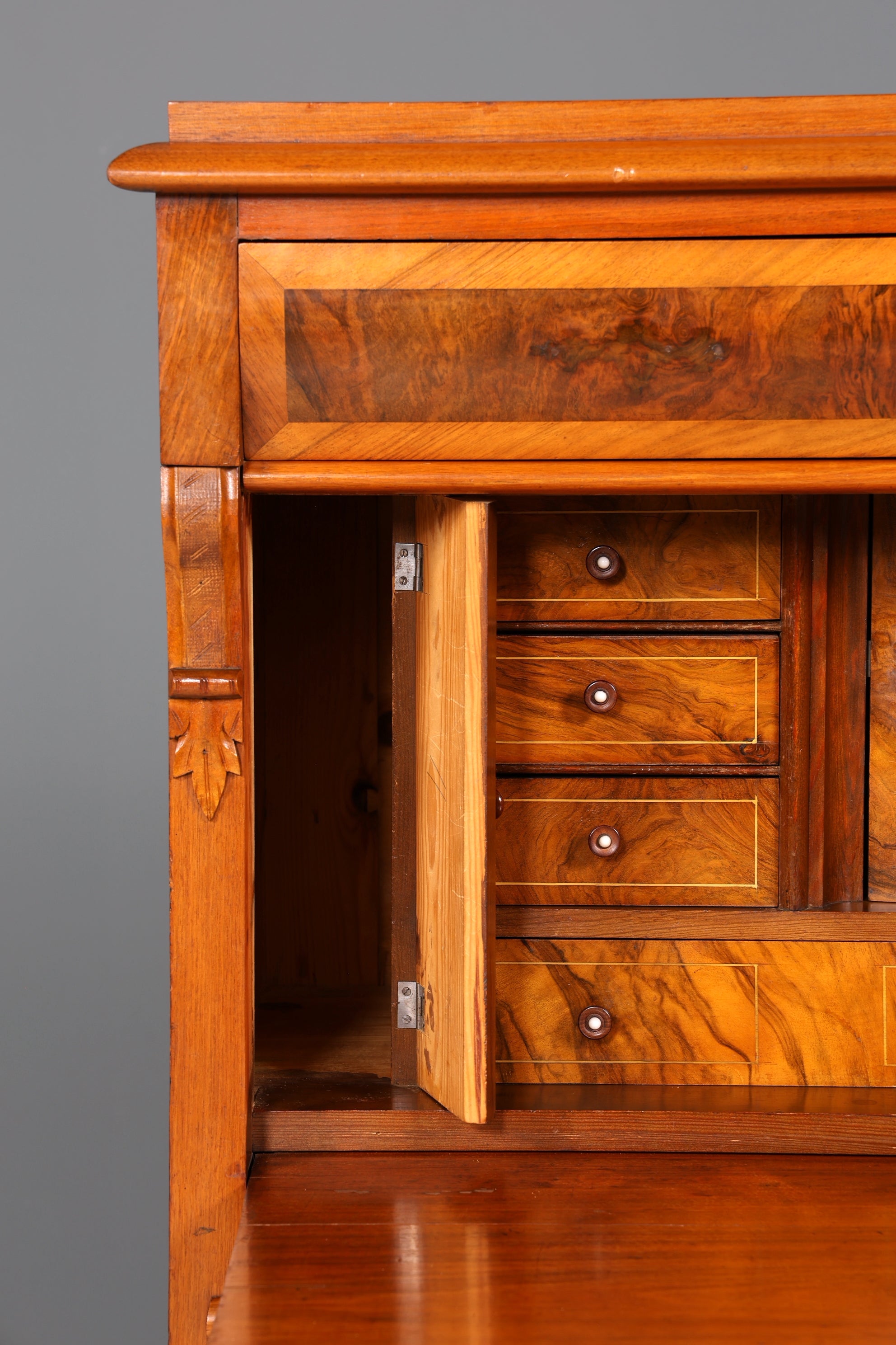 Stilvoller Gründerzeit Sekretär Vertiko Highboard Jugendstil Kommode Schrank um 1880