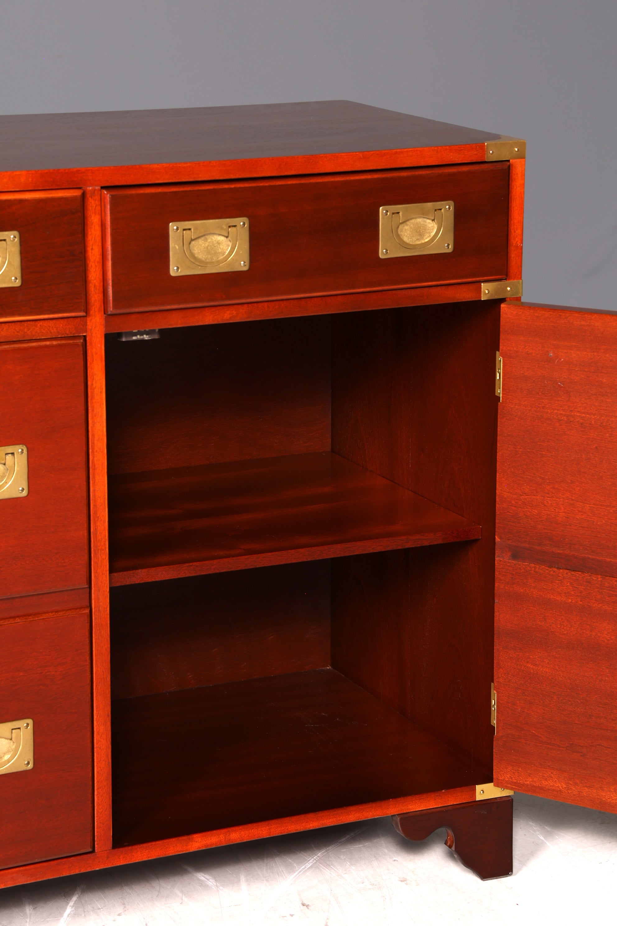 Traumhaftes XXL Maritim Sideboard Englische Schiffs Kommode Englisch Antik Schrank Military Chest