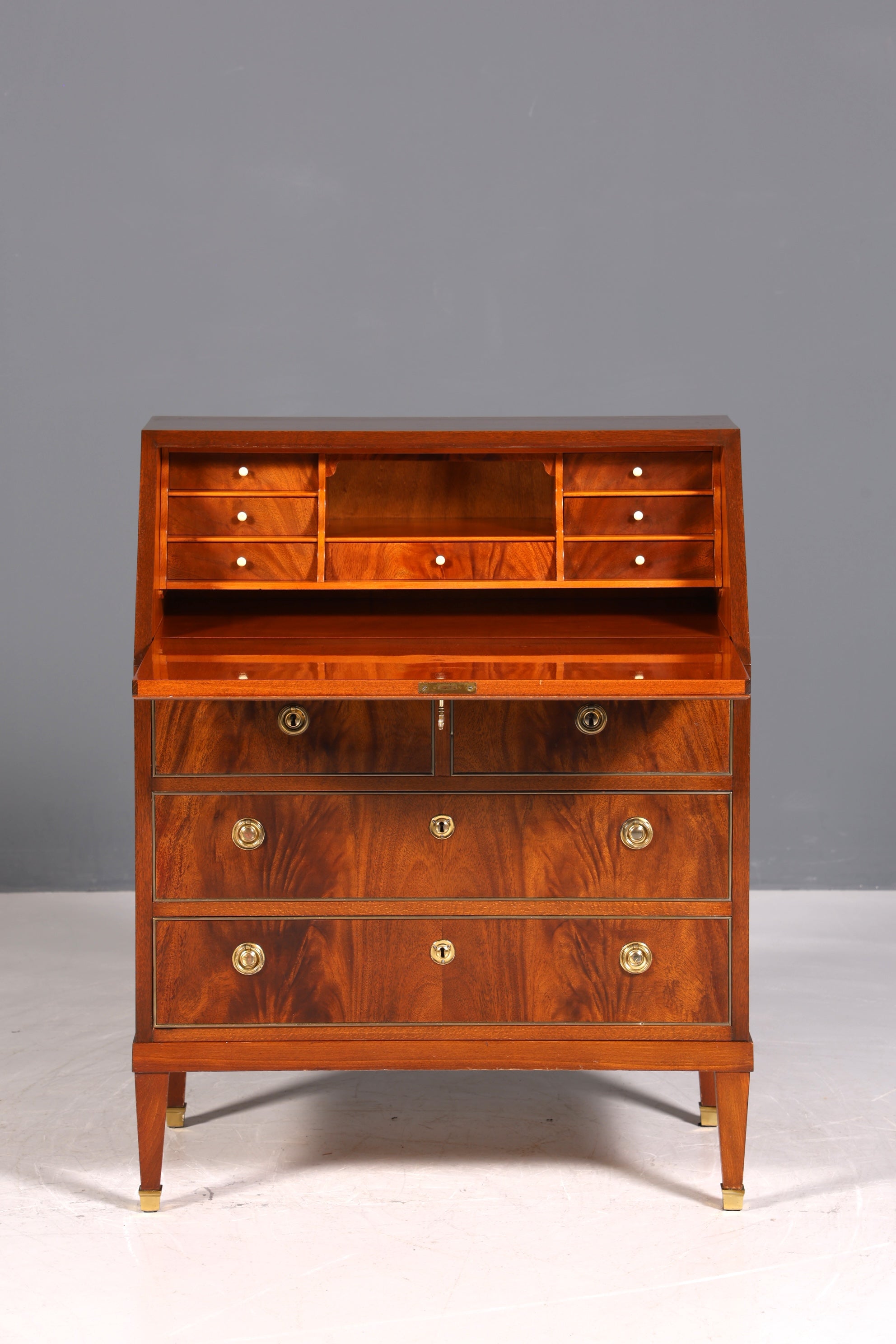 Stylish English-style secretary desk, office chest of drawers, writing desk, secretary chest