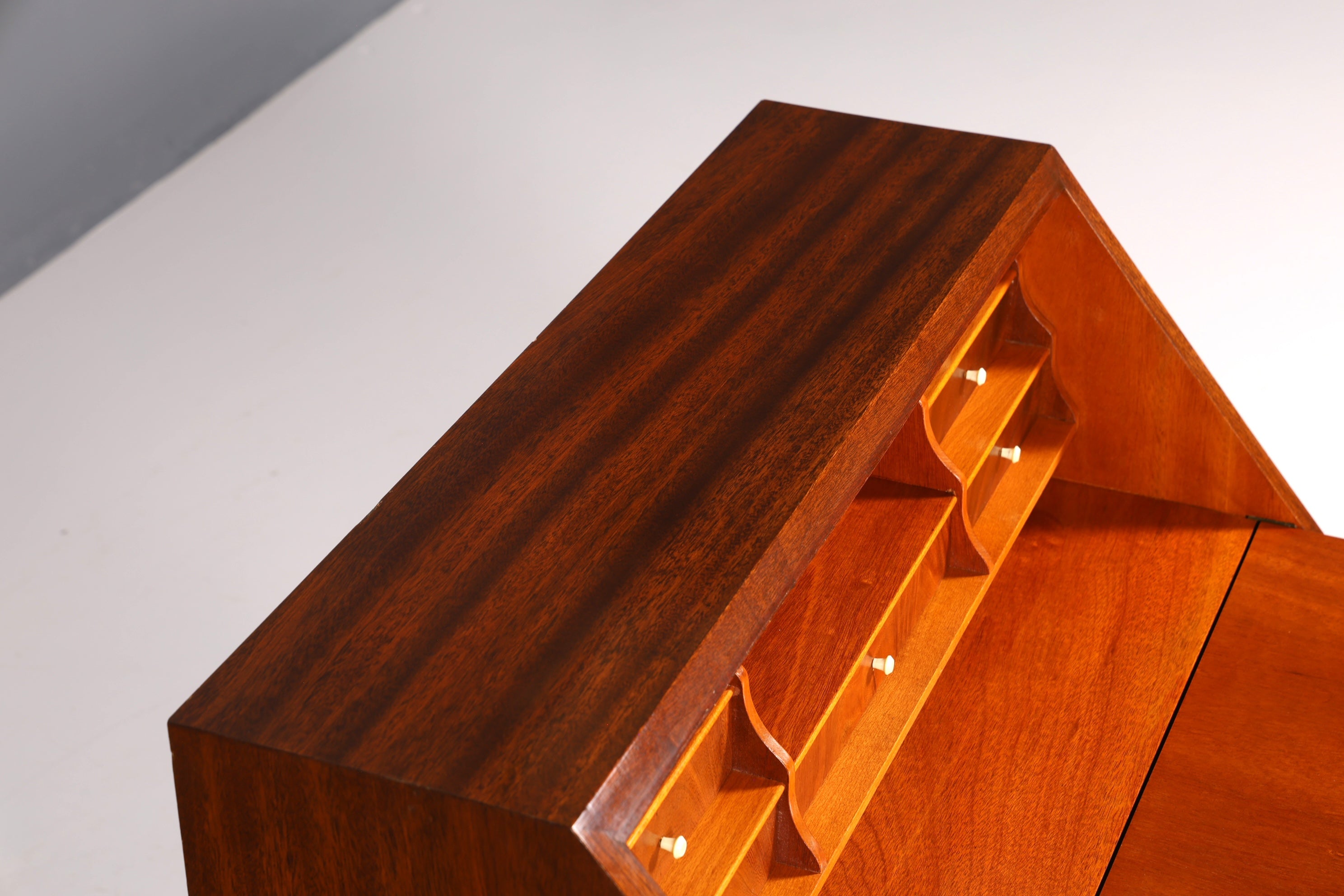 Stylish English-style secretary desk, office chest of drawers, writing desk, secretary chest