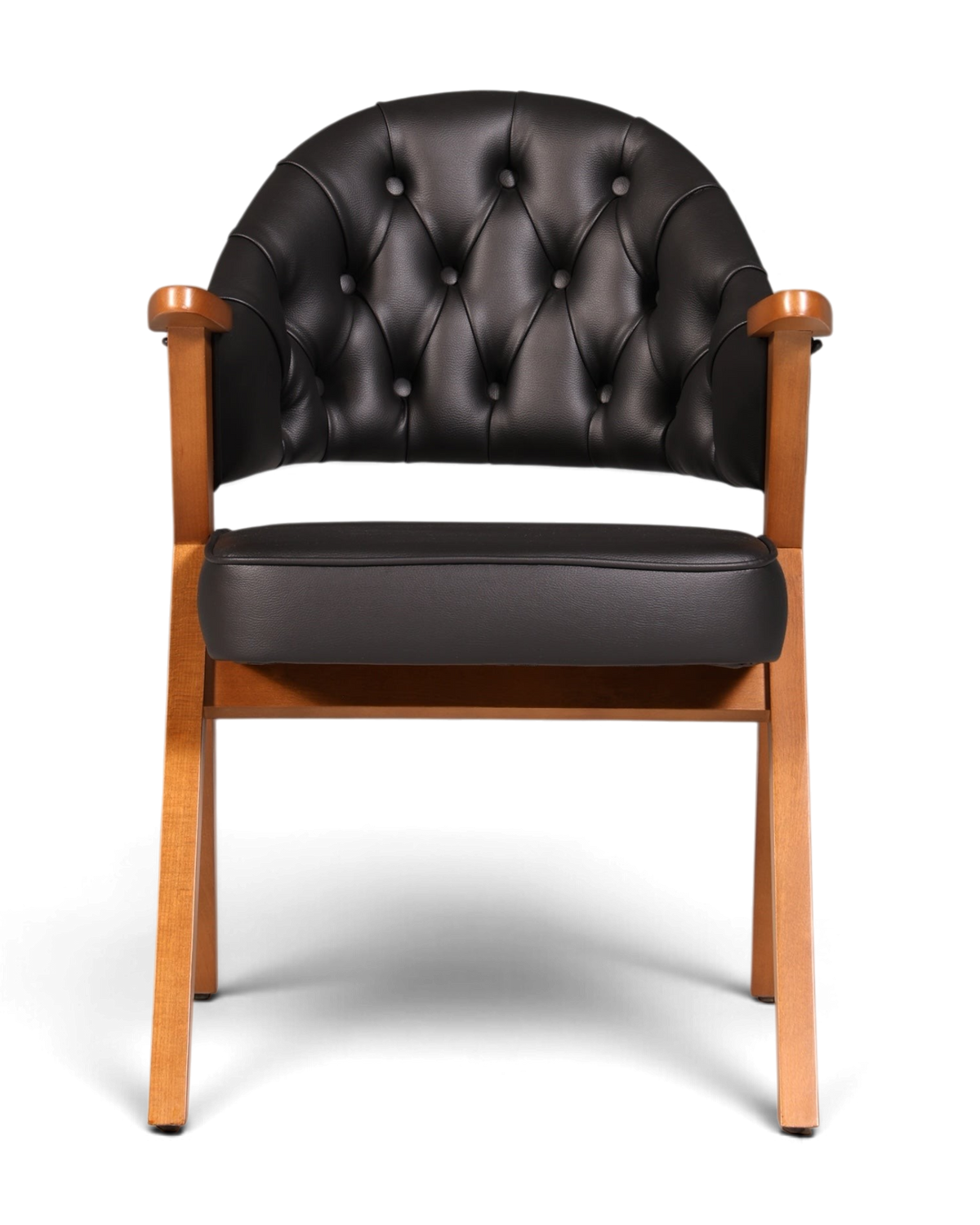 Luxuriöser "Manchester Black" Stuhl Chesterfield Stil Bürostuhl Esszimmerstuhl Lounge Stuhl