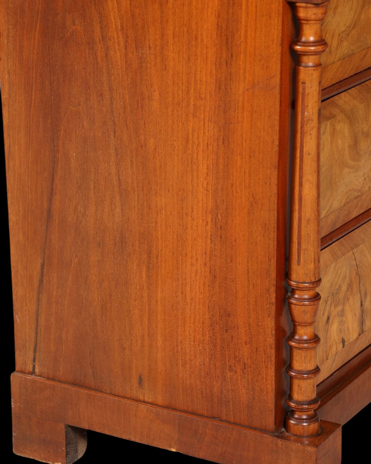 Stilvoller Gründerzeit Sekretär Vertiko Nussbaum Highboard Louis Philippe Kommode Sekretär Schrank um 1880