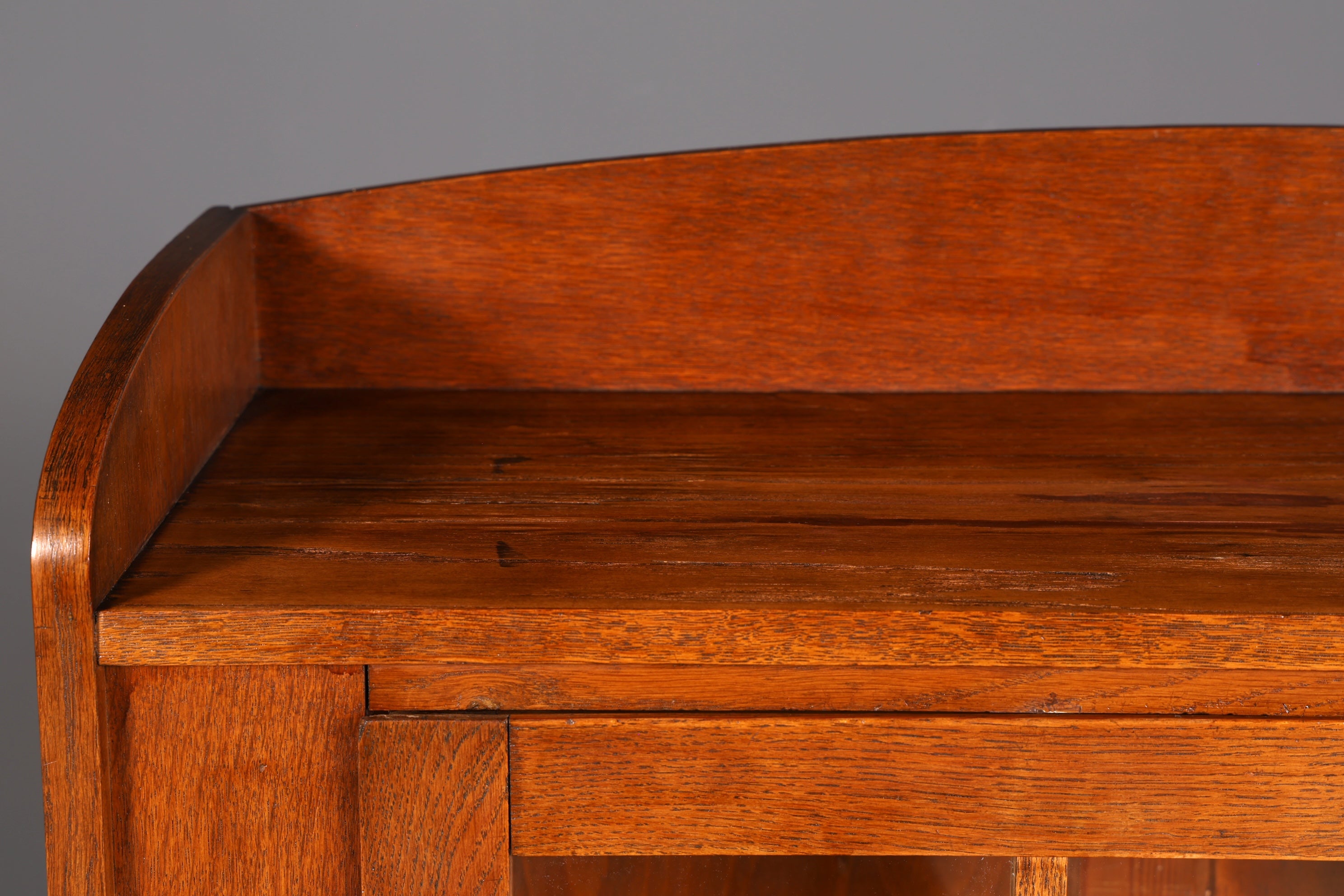 Stilvolle Jugendstil Vitrine Antike Holz Bücherschrank Eiche Antik Schrank Geschirrschrank