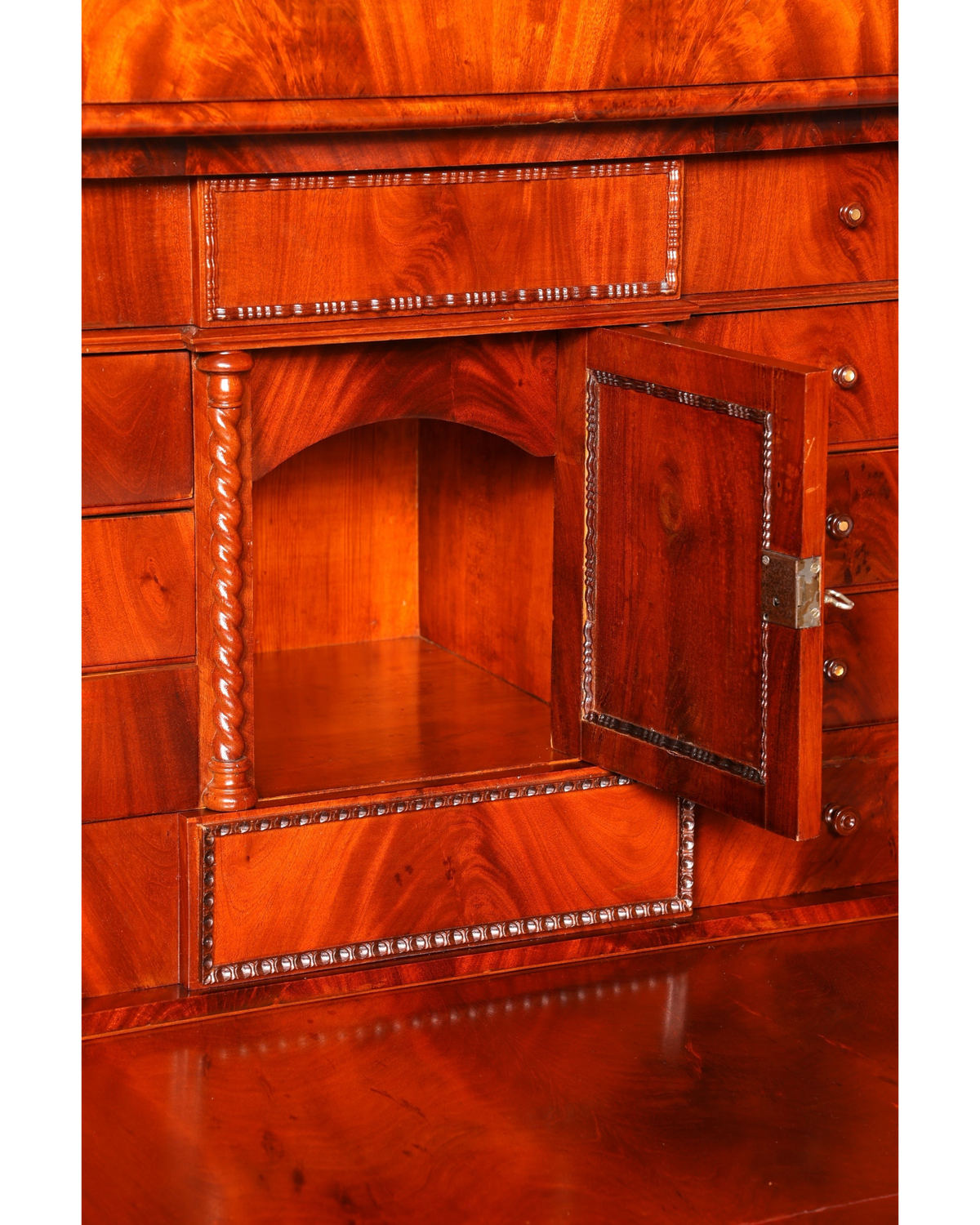 Stilvoller Louis Philippe Sekretär um 1880 Kommode Antik Biedermeier Stil Bürokommode